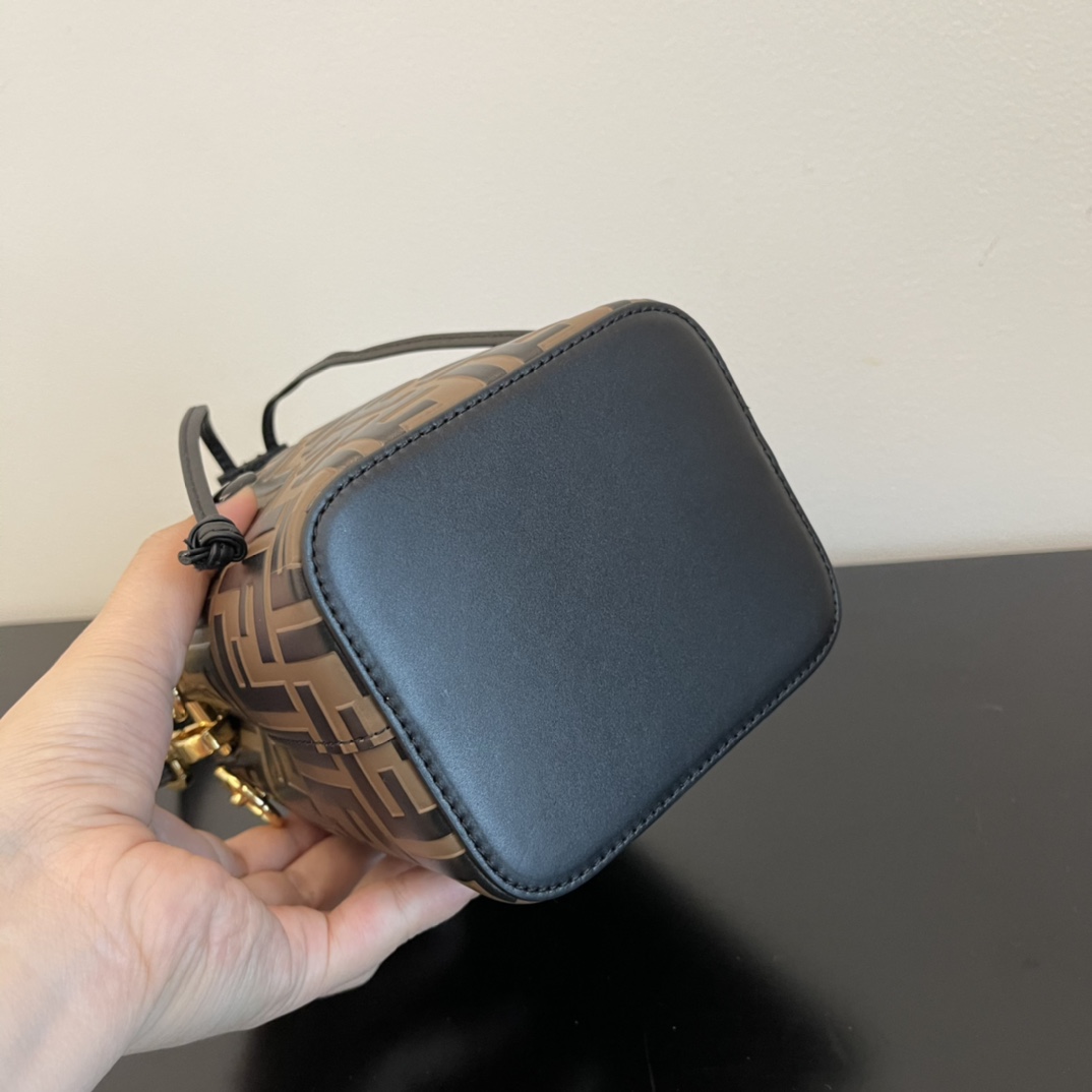 Fendi Mon Tresor Brown Leather Mini-Bag(18-12-10cm) - DopestKickz