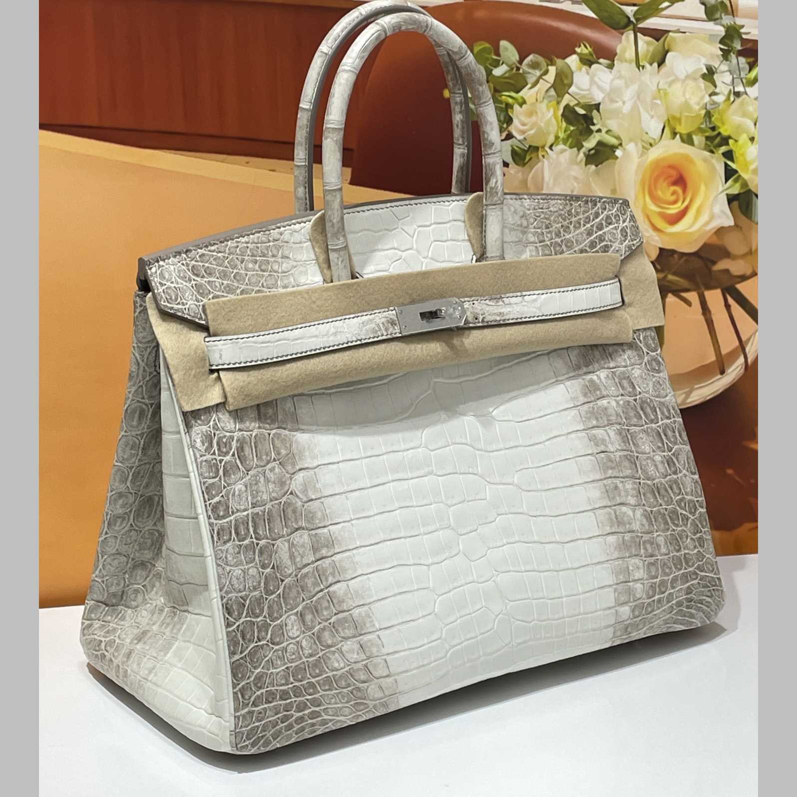 Hermes Birkin Crocodile White   35cm - DopestKickz