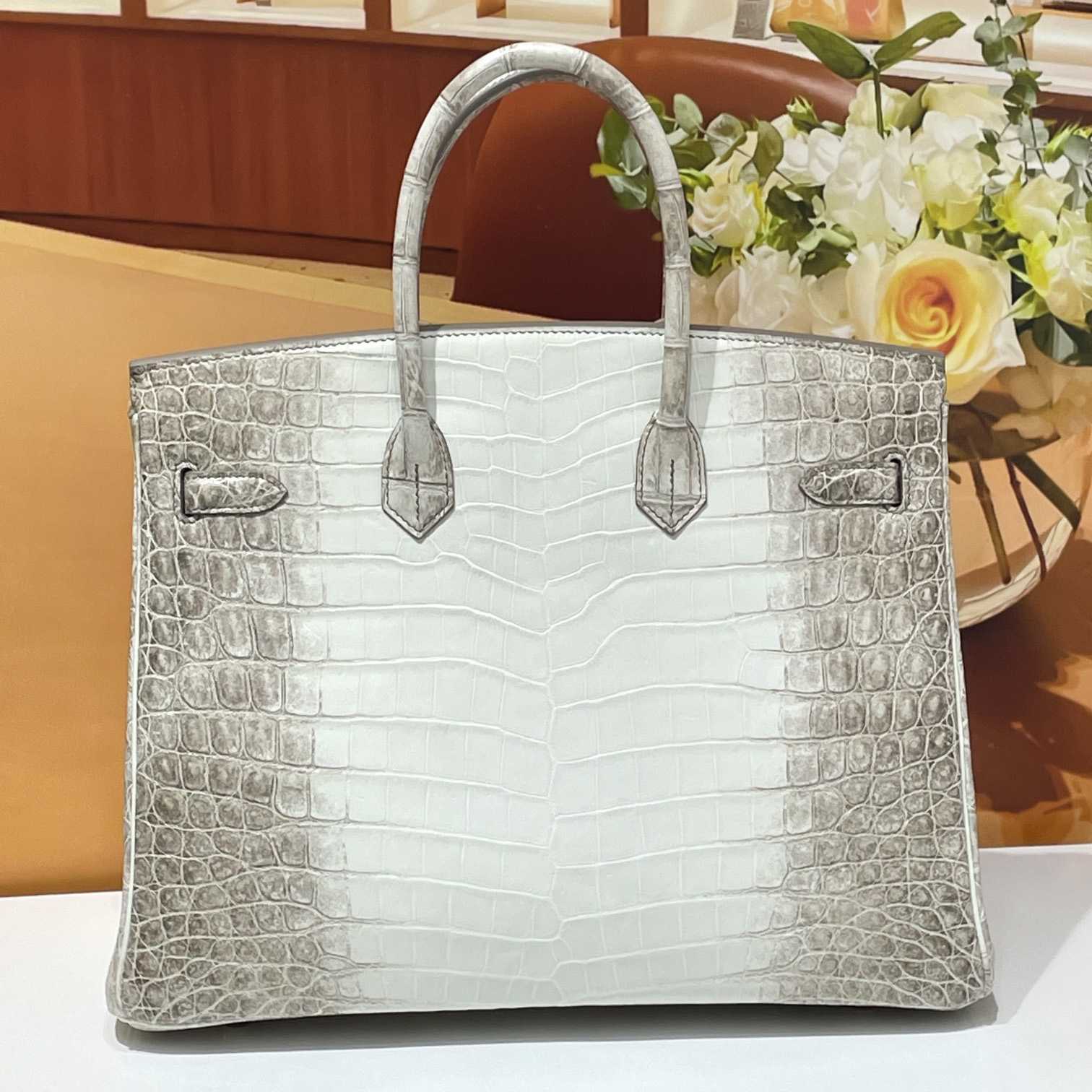 Hermes Birkin Crocodile White   35cm - DopestKickz