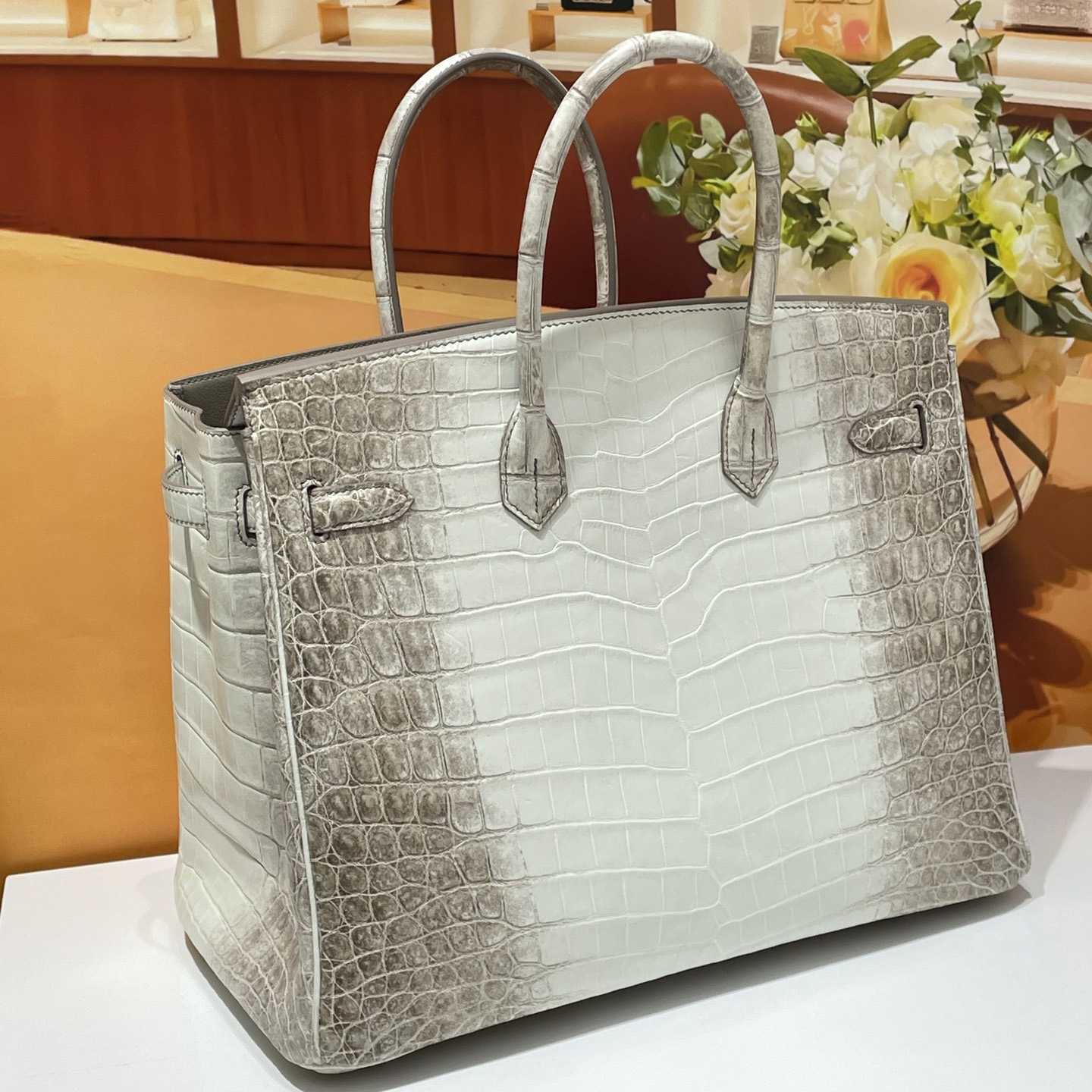 Hermes Birkin Crocodile White   35cm - DopestKickz