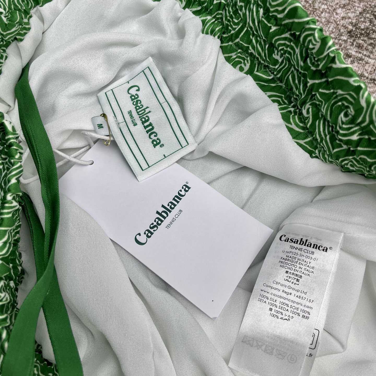 Casablanca Column Monogram Silk Shorts   CA3519 - DopestKickz