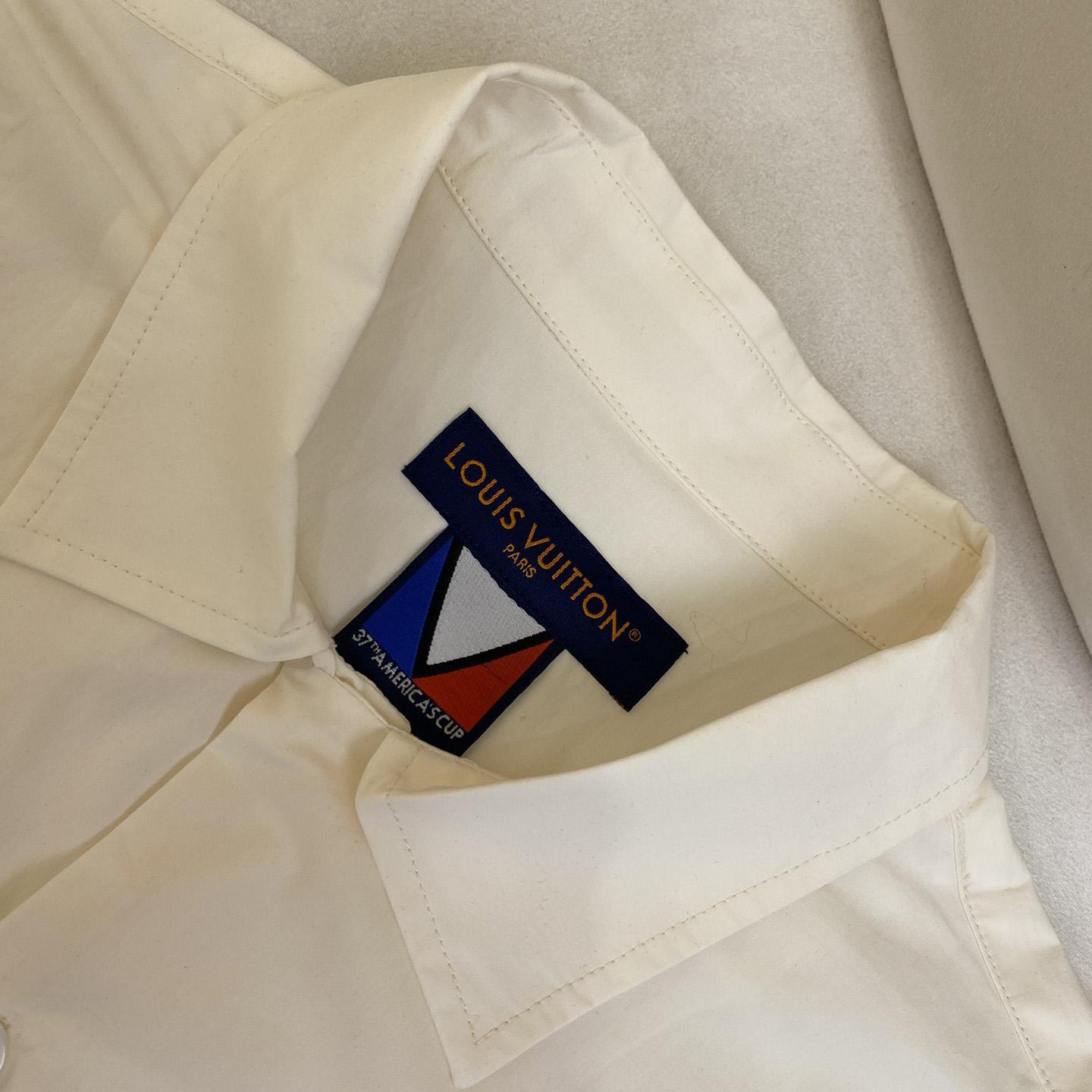 Louis Vuitton Embellished Open Collar Long-Sleeved Shirt   1AFVQQ - DopestKickz