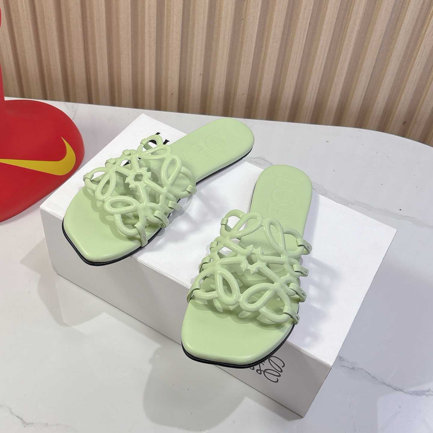 Loewe Petal Anagram Slide In Soft Calfskin - DopestKickz