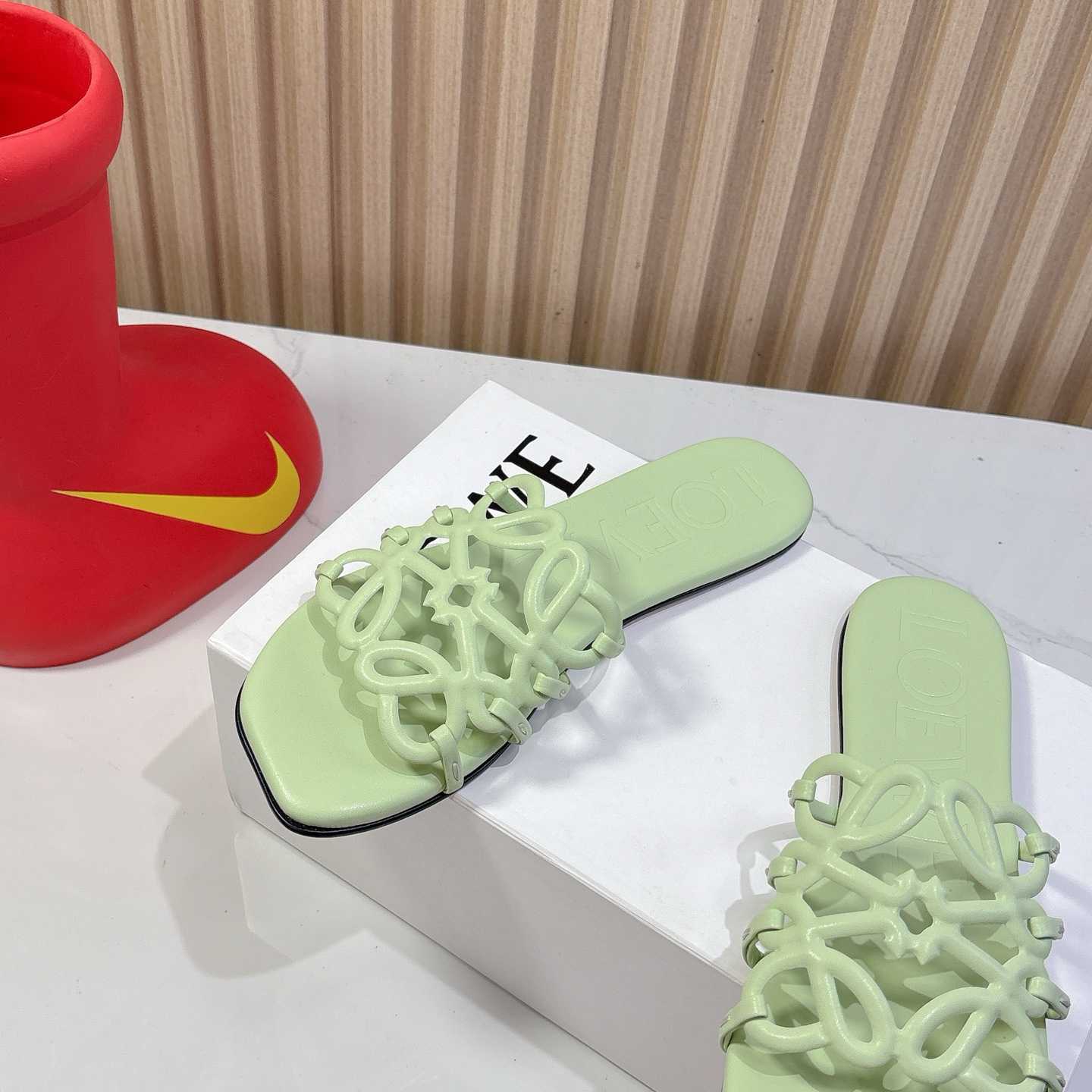 Loewe Petal Anagram Slide In Soft Calfskin - DopestKickz