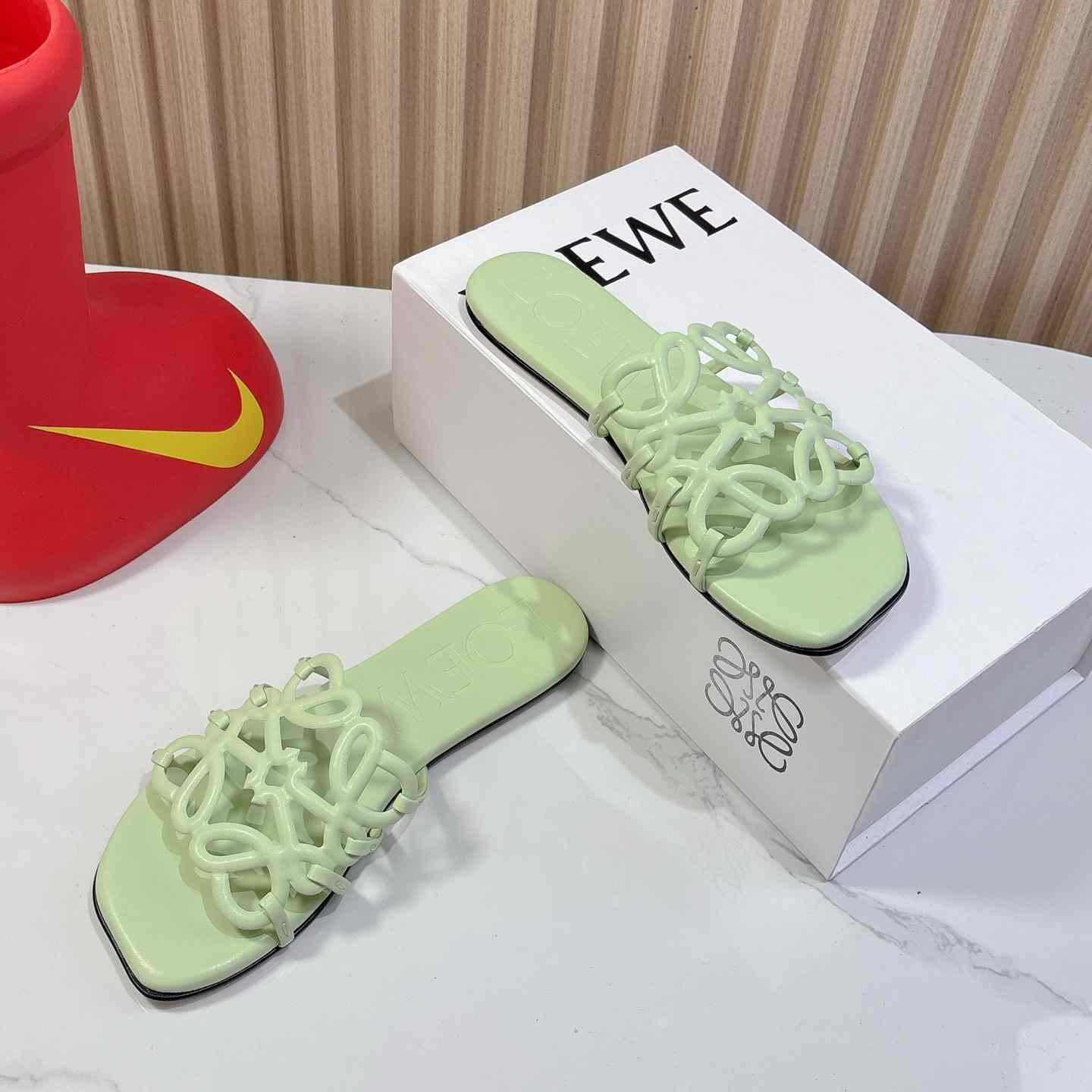 Loewe Petal Anagram Slide In Soft Calfskin - DopestKickz