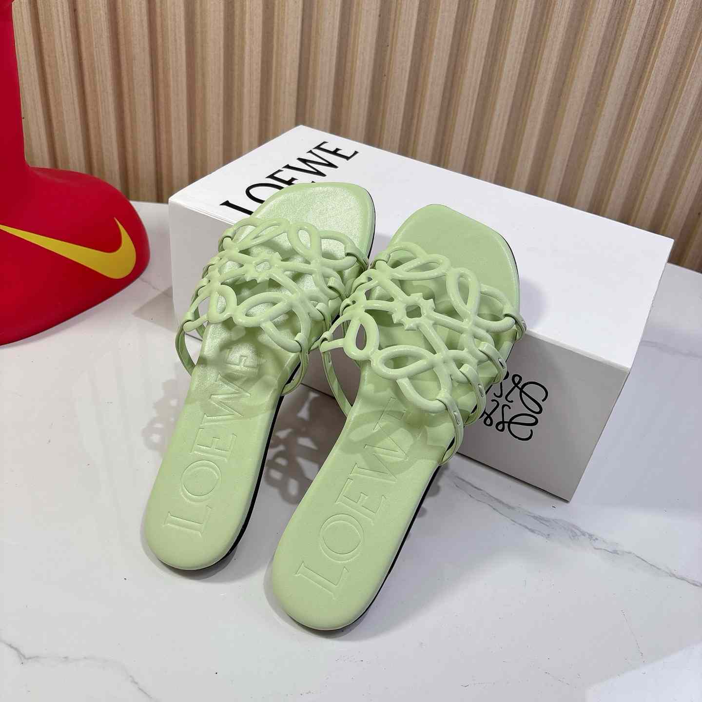 Loewe Petal Anagram Slide In Soft Calfskin - DopestKickz