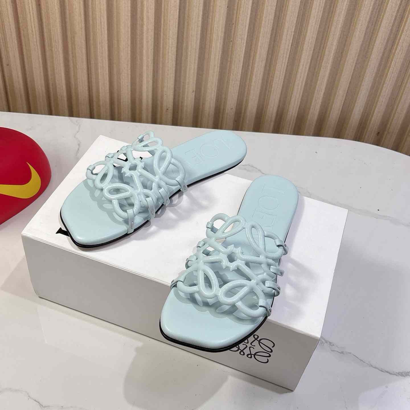 Loewe Petal Anagram Slide In Soft Calfskin  - DopestKickz