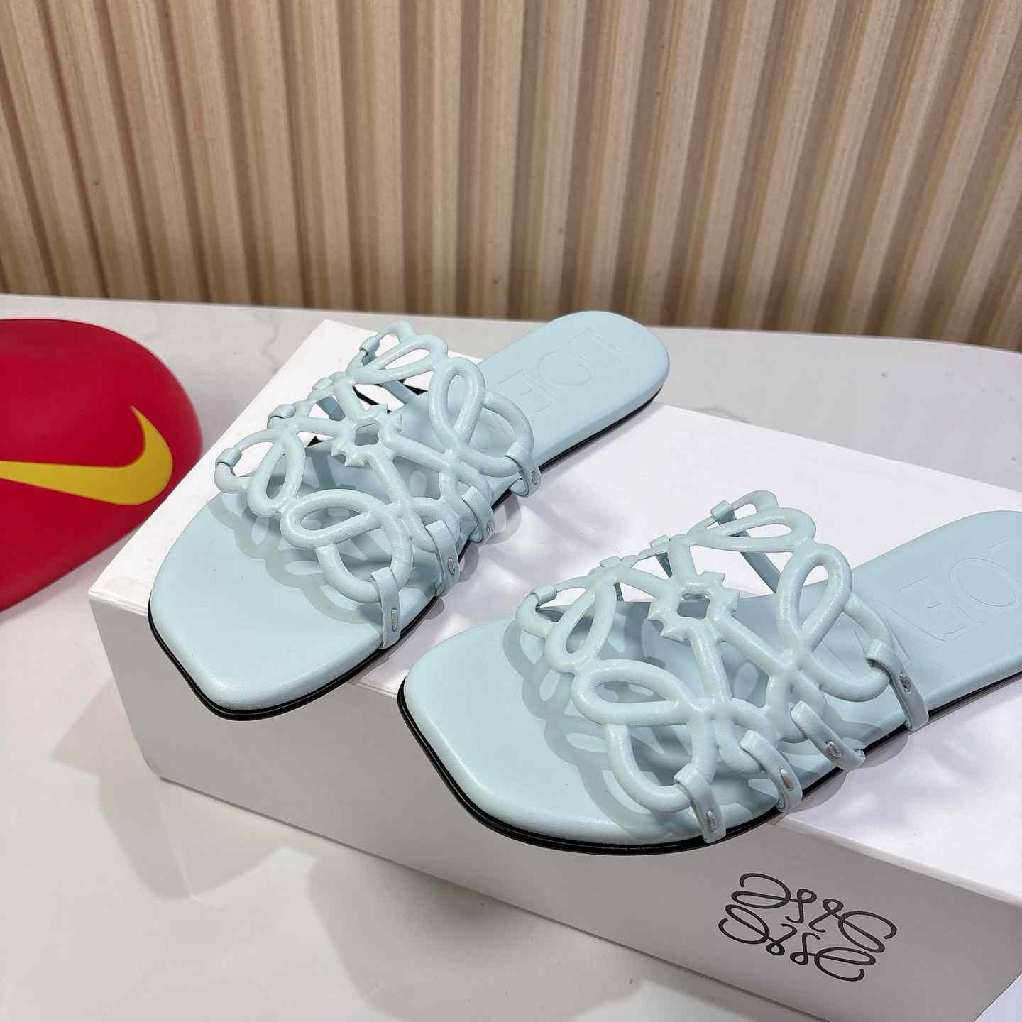 Loewe Petal Anagram Slide In Soft Calfskin  - DopestKickz