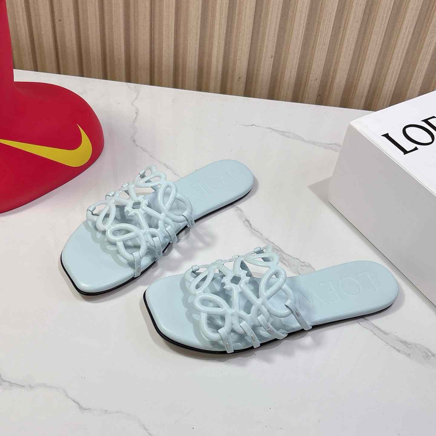 Loewe Petal Anagram Slide In Soft Calfskin  - DopestKickz