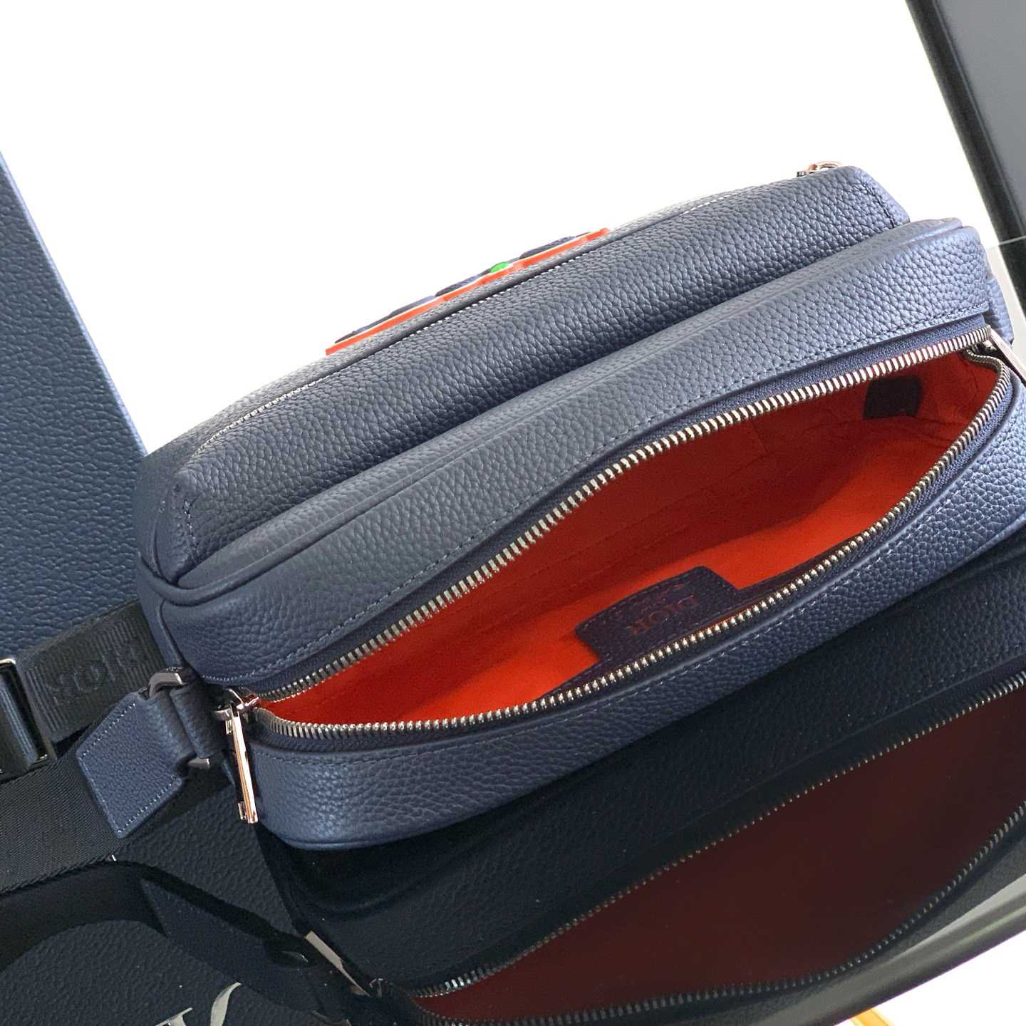 Dior And Kaws Mini Rider 2.0 Zipped Messenger Bag   - DopestKickz