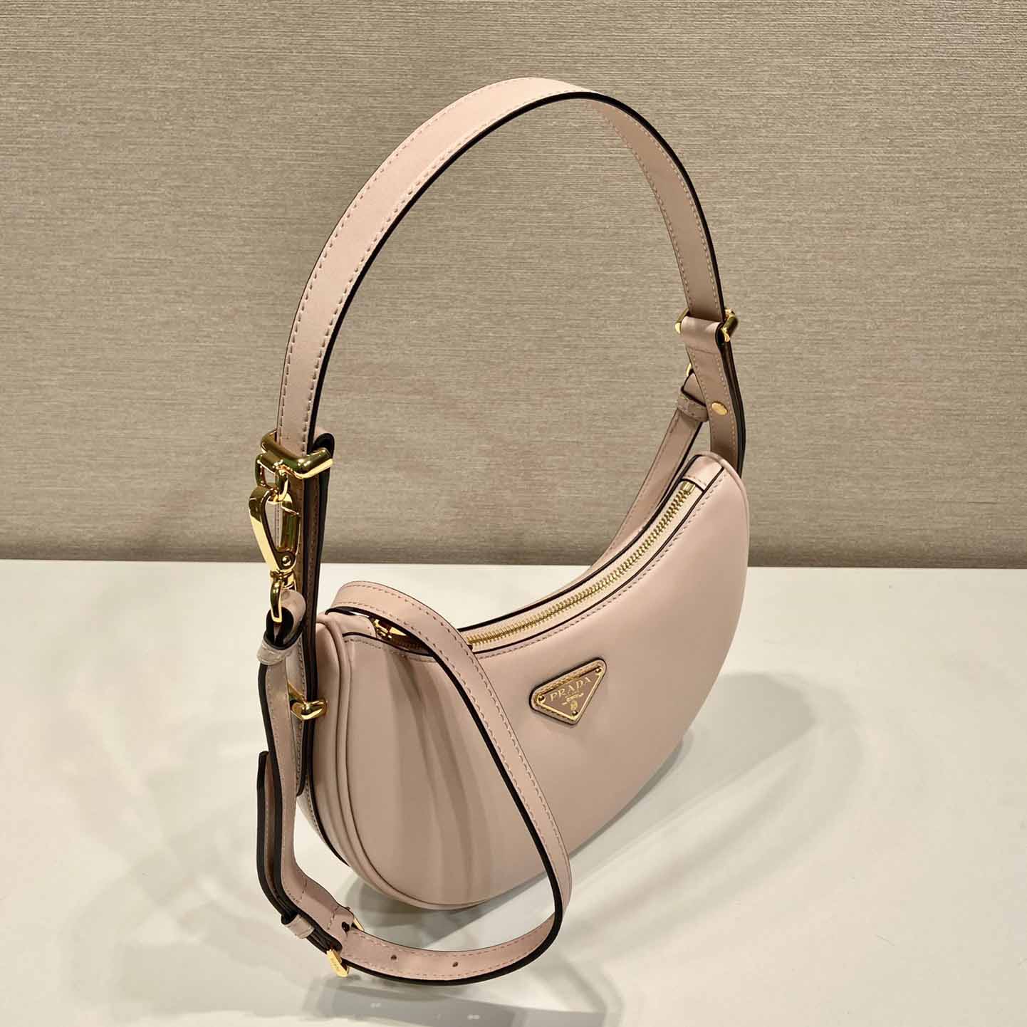Prada Arqué Small Leather Shoulder Bag - DopestKickz