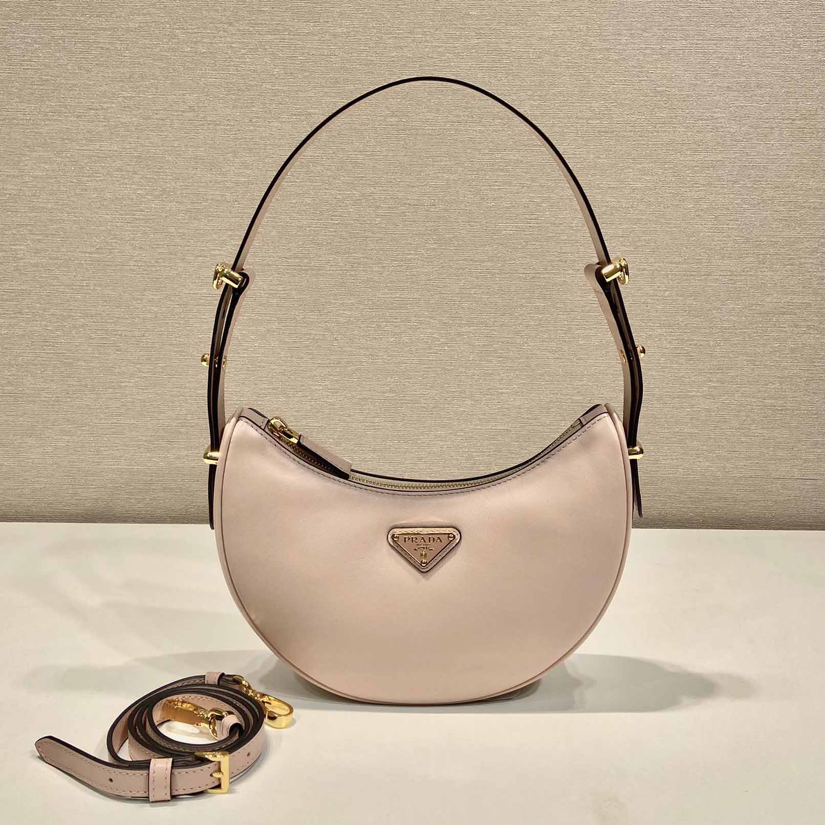Prada Arqué Small Leather Shoulder Bag - DopestKickz