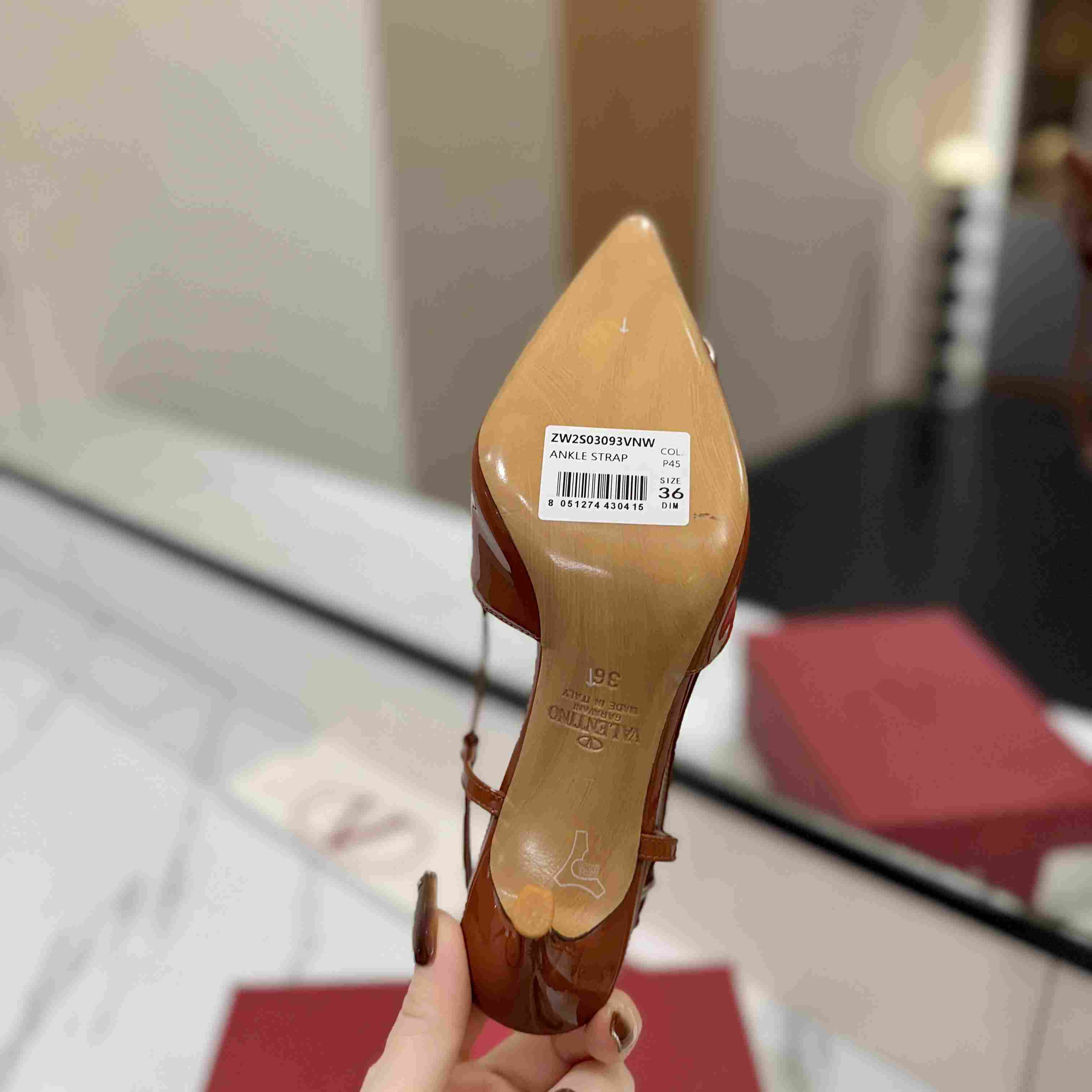 Vlogo Signature Patent Leather Slingback Pump 80mm - DopestKickz