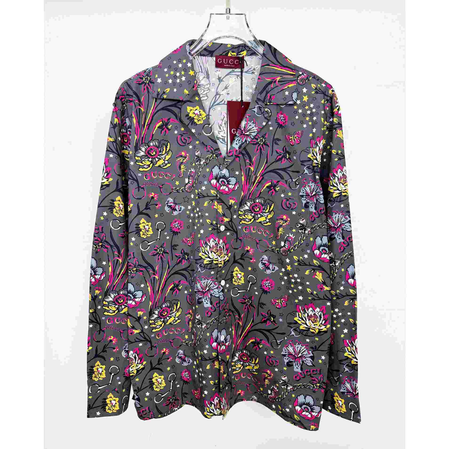 Gucci Punk Floral-print Cotton Shirt - DopestKickz