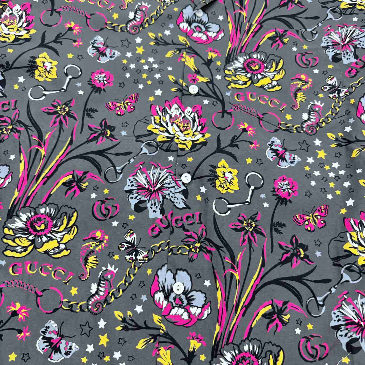 Gucci Punk Floral-print Cotton Shirt - DopestKickz