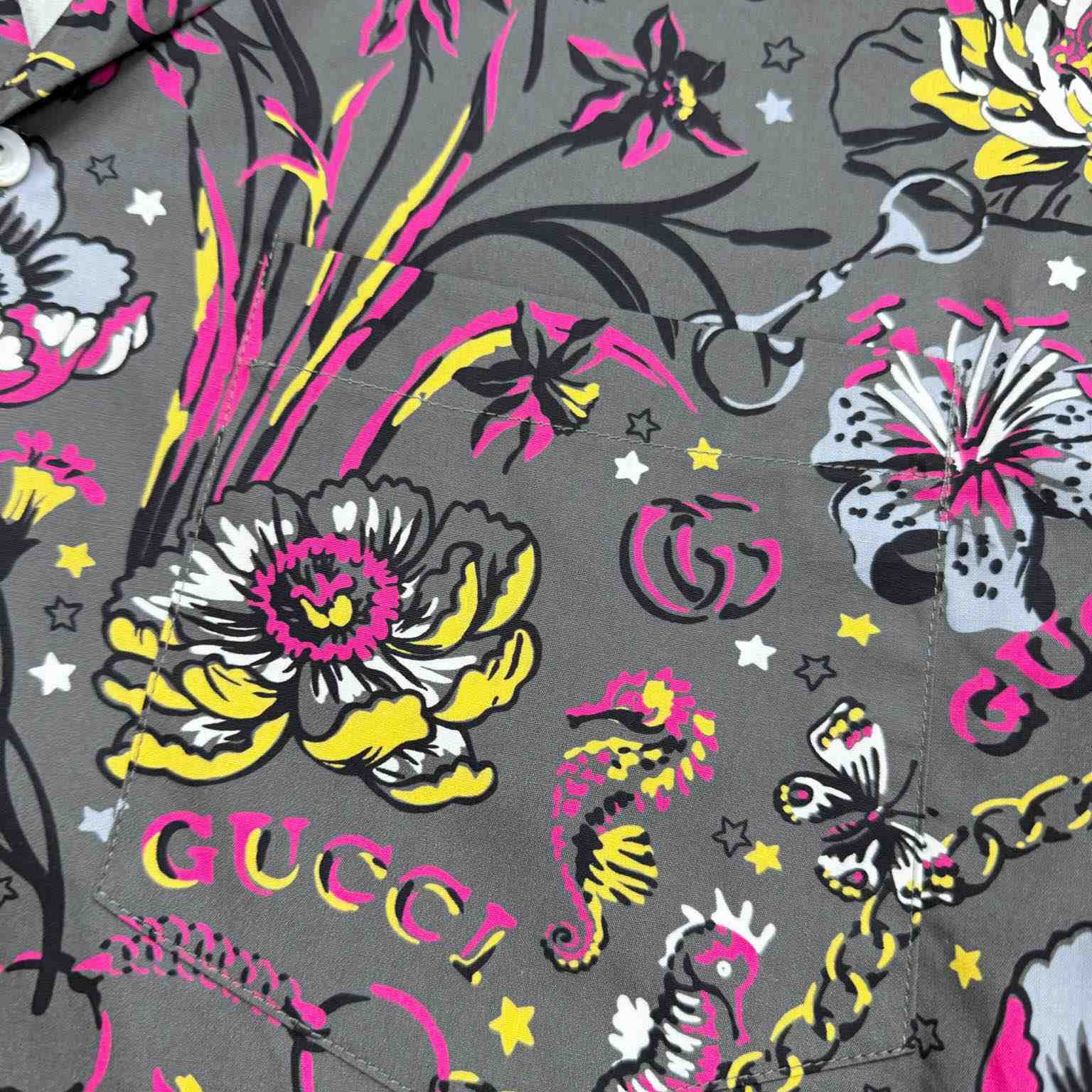 Gucci Punk Floral-print Cotton Shirt - DopestKickz