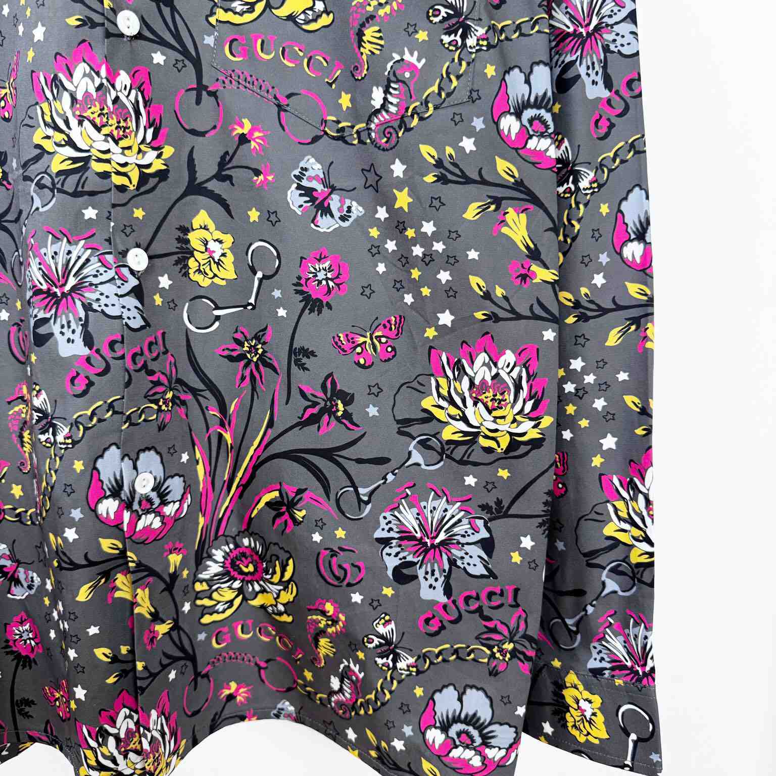 Gucci Punk Floral-print Cotton Shirt - DopestKickz