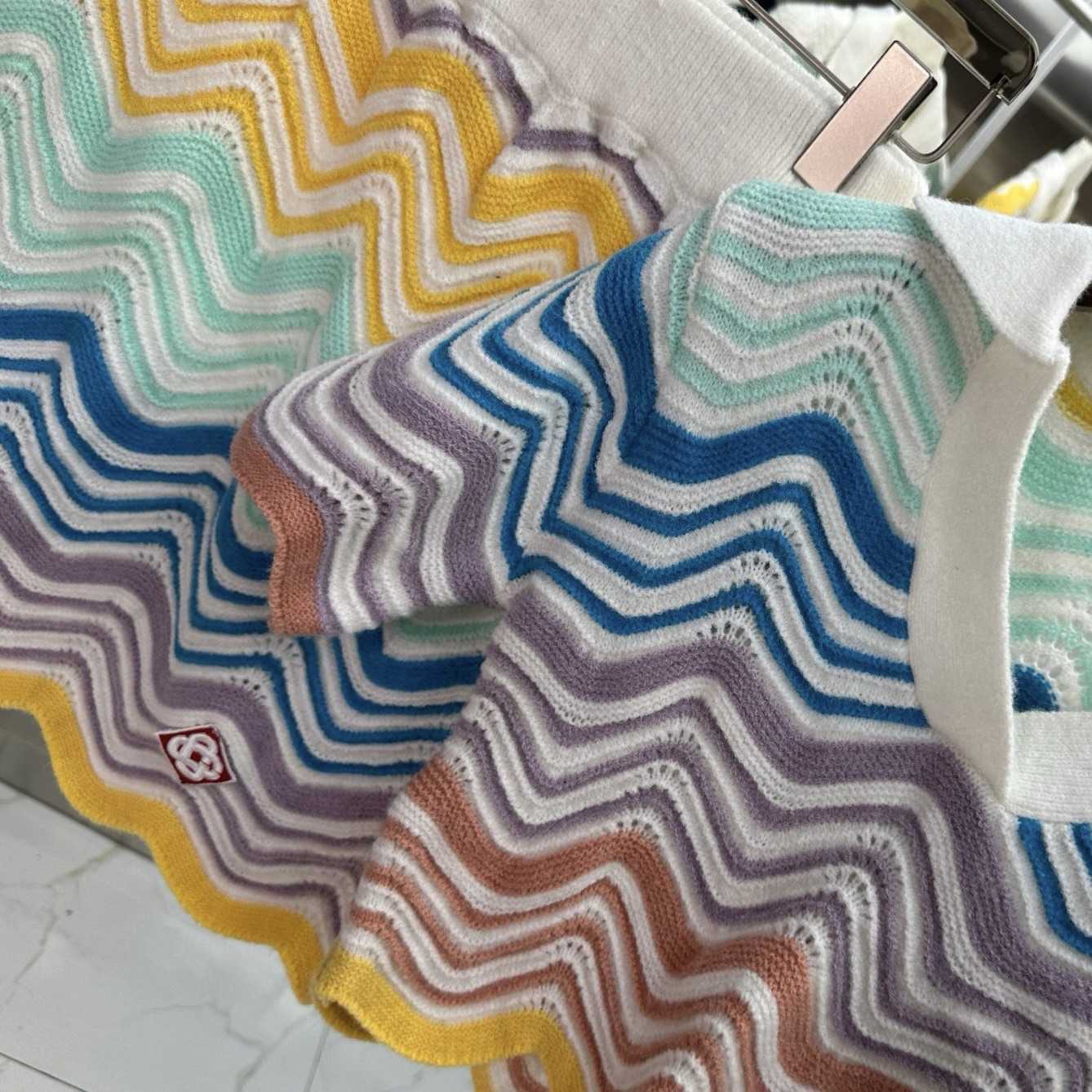 Casablanca Gradient Wave Crochet Top And Short Skirt - DopestKickz