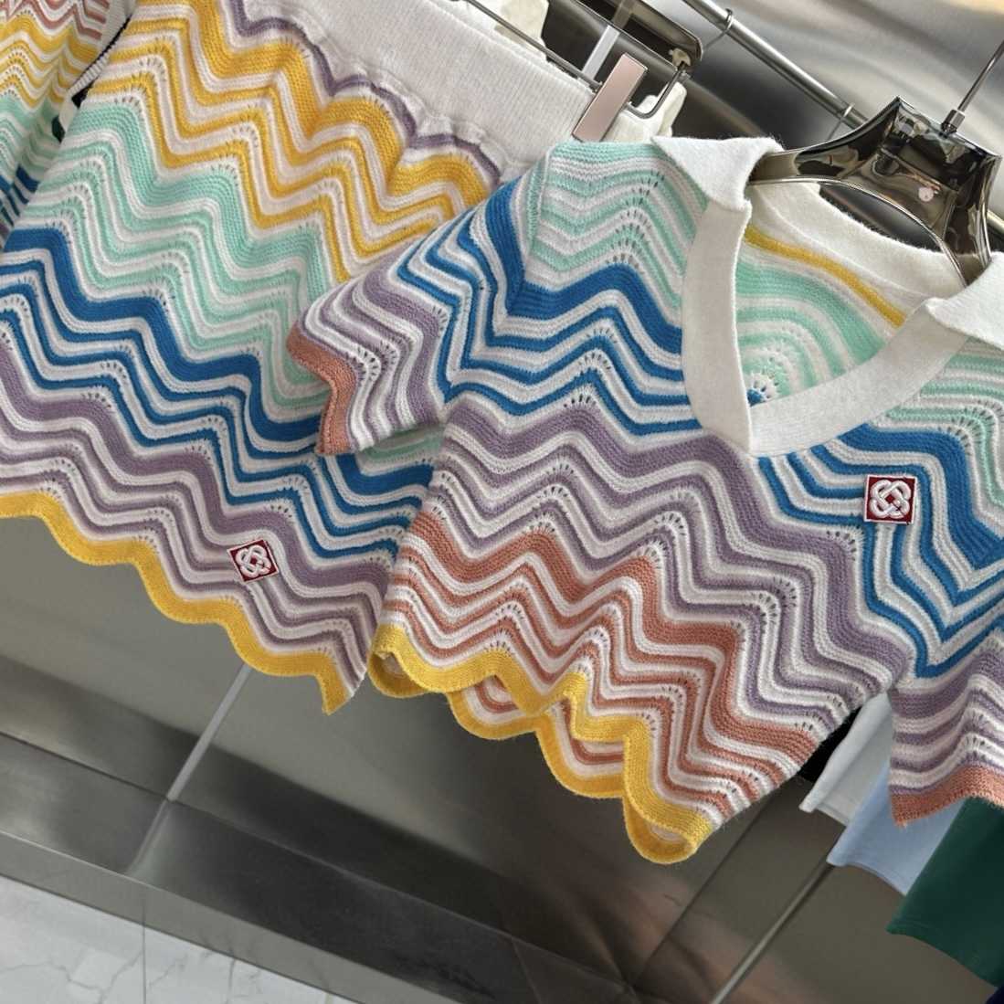 Casablanca Gradient Wave Crochet Top And Short Skirt - DopestKickz