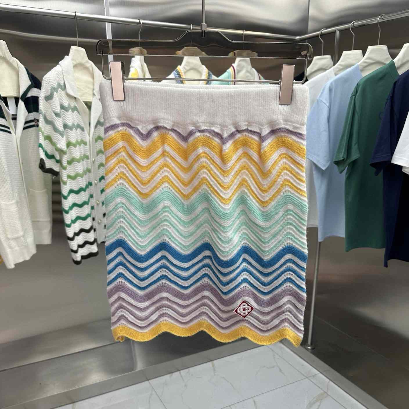 Casablanca Gradient Wave Crochet Top And Short Skirt - DopestKickz