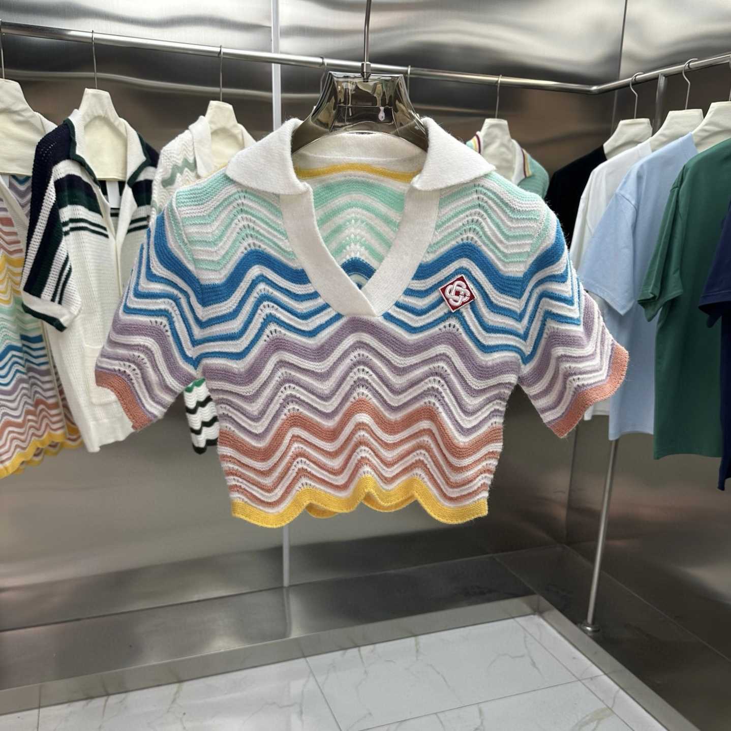 Casablanca Gradient Wave Crochet Top And Short Skirt - DopestKickz