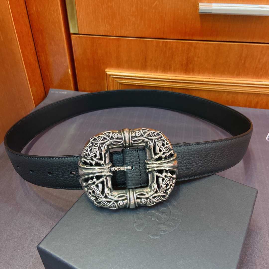 Chrome Hearts Leather Belt   - DopestKickz