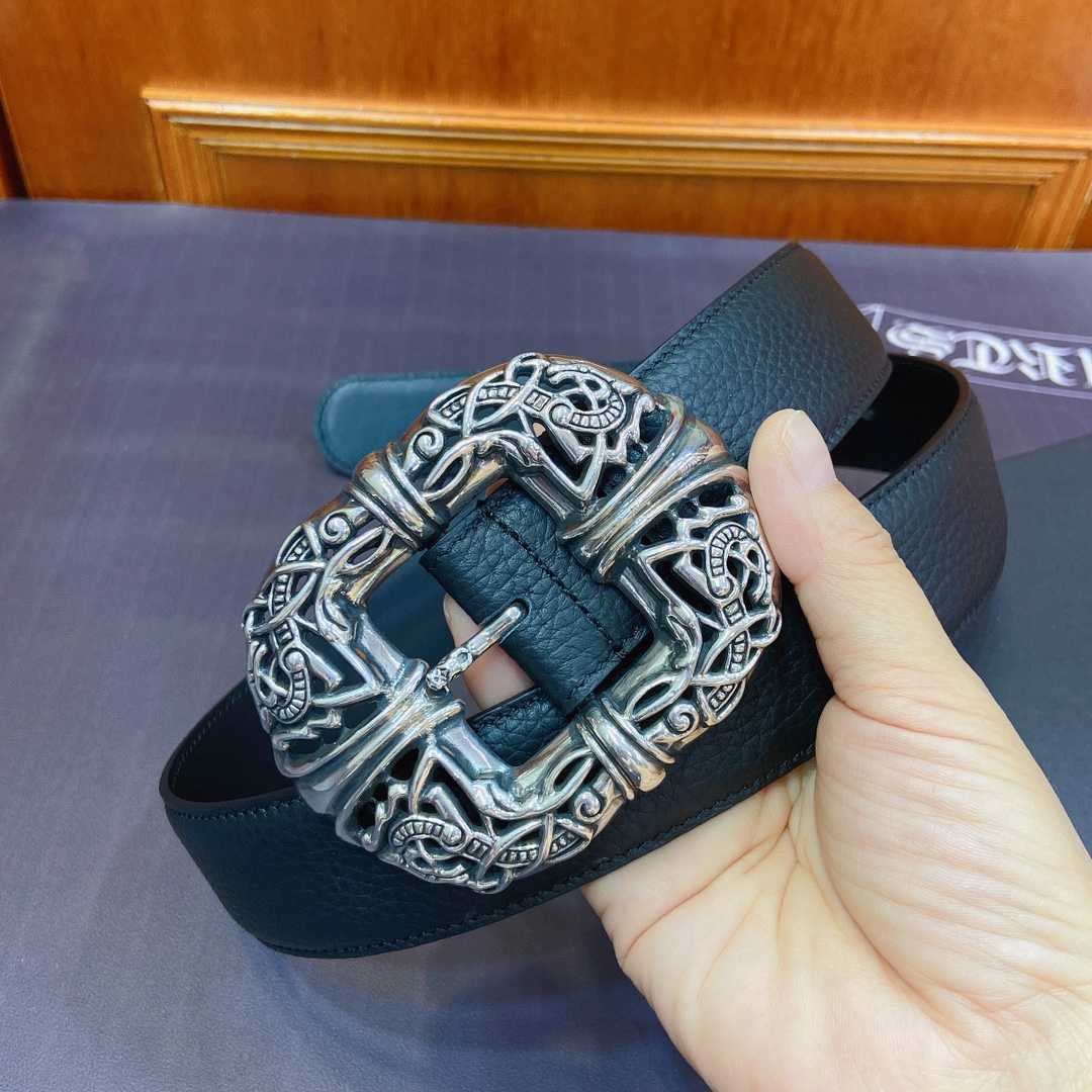 Chrome Hearts Leather Belt   - DopestKickz