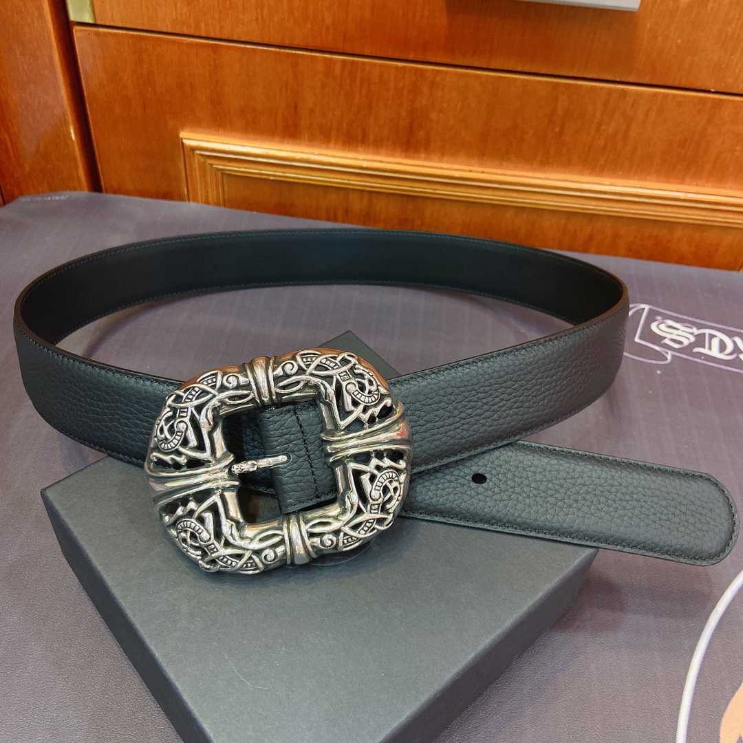 Chrome Hearts Leather Belt   - DopestKickz