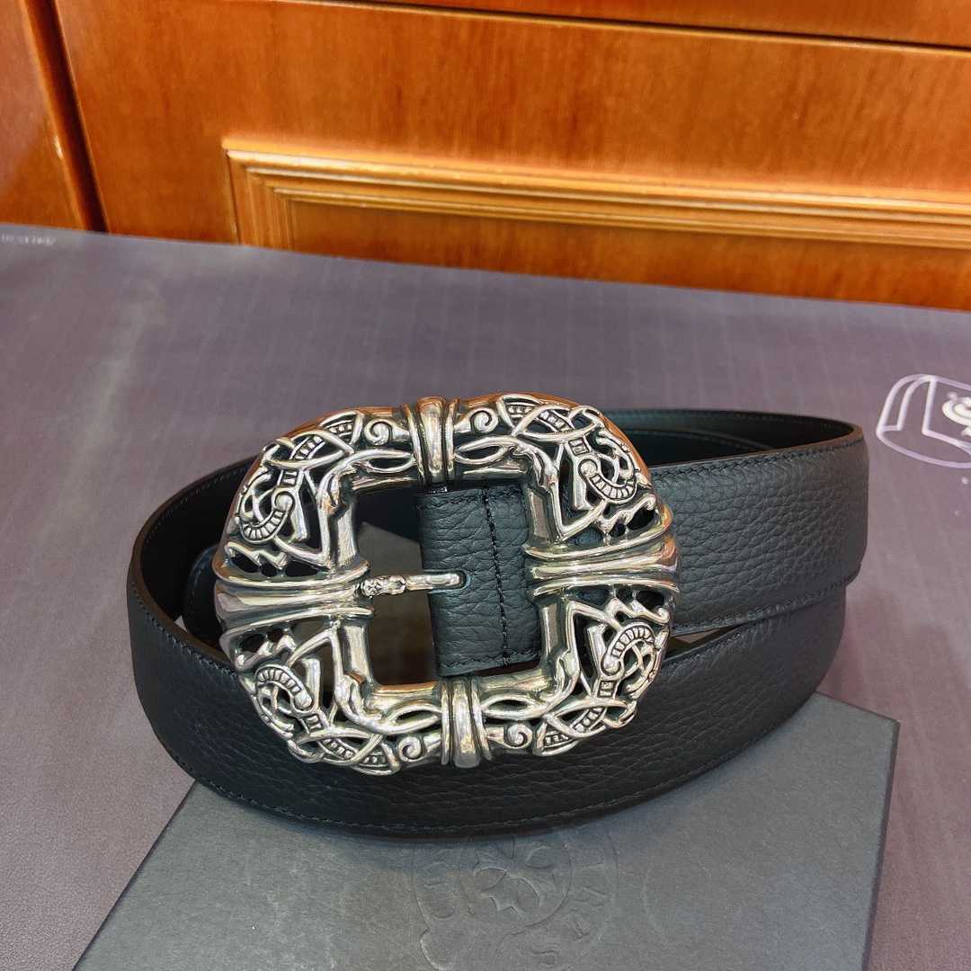 Chrome Hearts Leather Belt   - DopestKickz