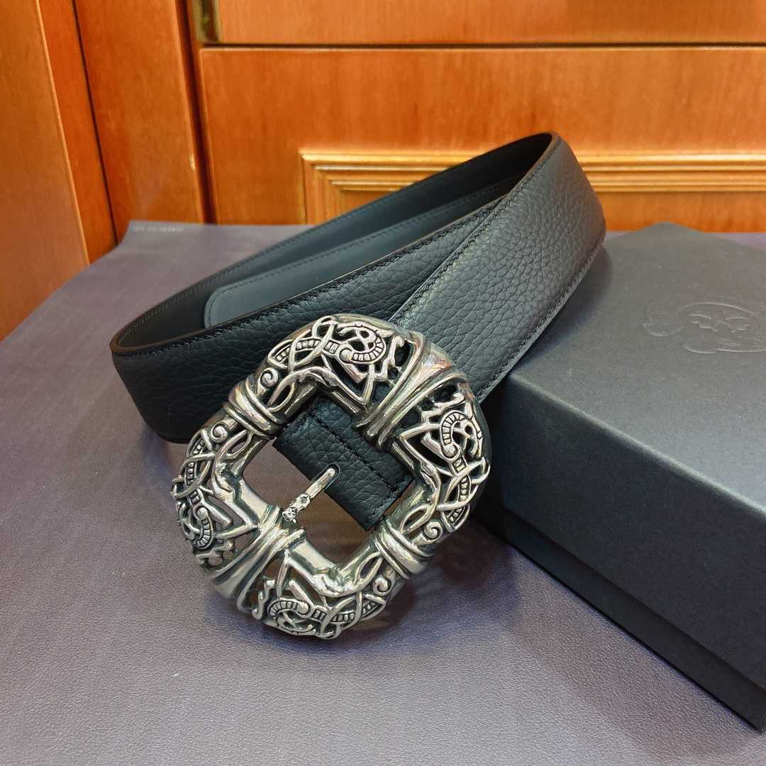 Chrome Hearts Leather Belt   - DopestKickz