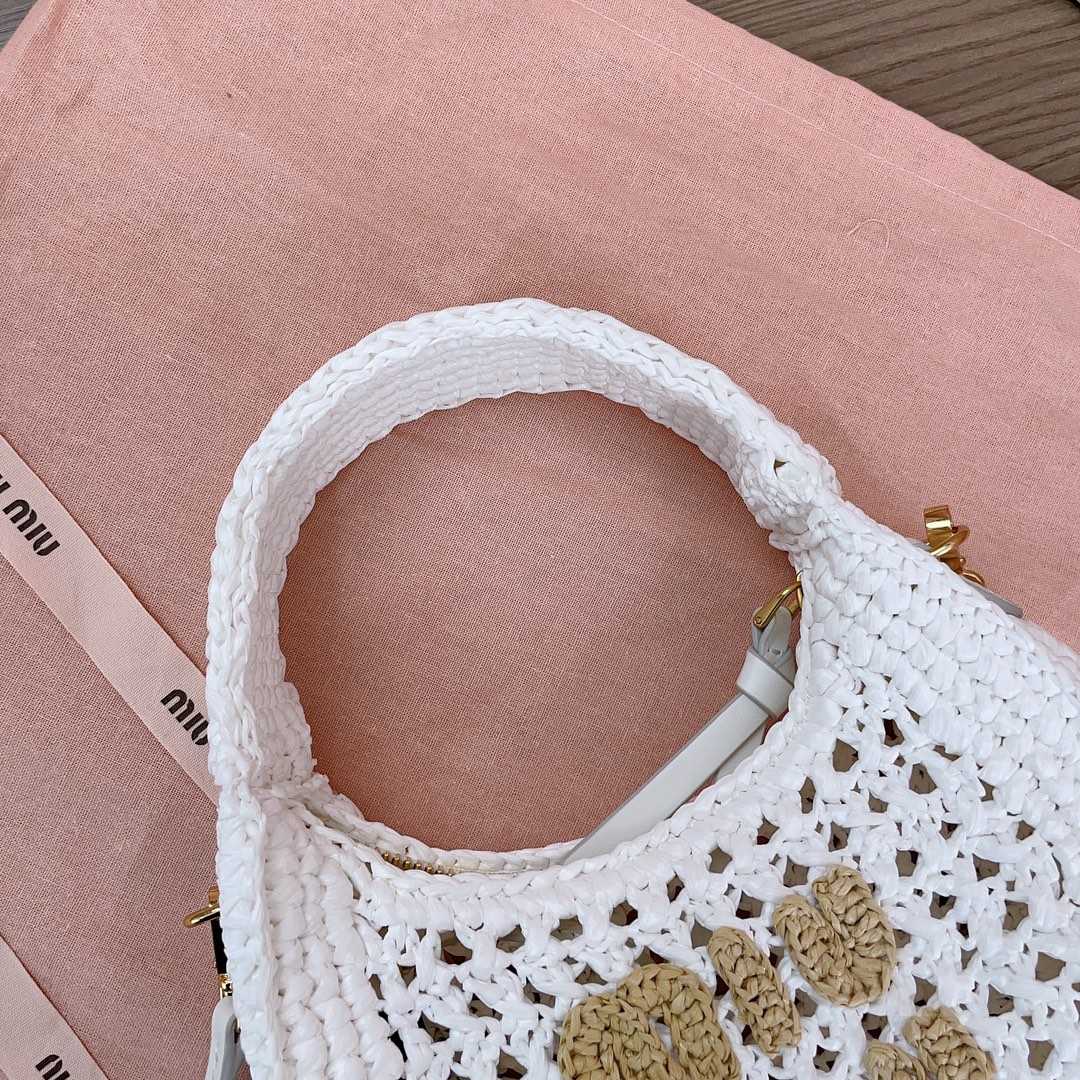 Miu Miu Wander Crochet-knit Shoulder Bag - DopestKickz