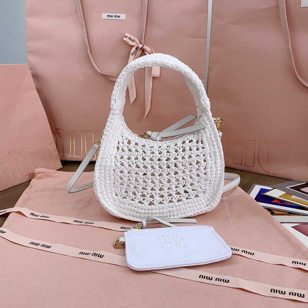 Miu Miu Wander Crochet-knit Shoulder Bag - DopestKickz