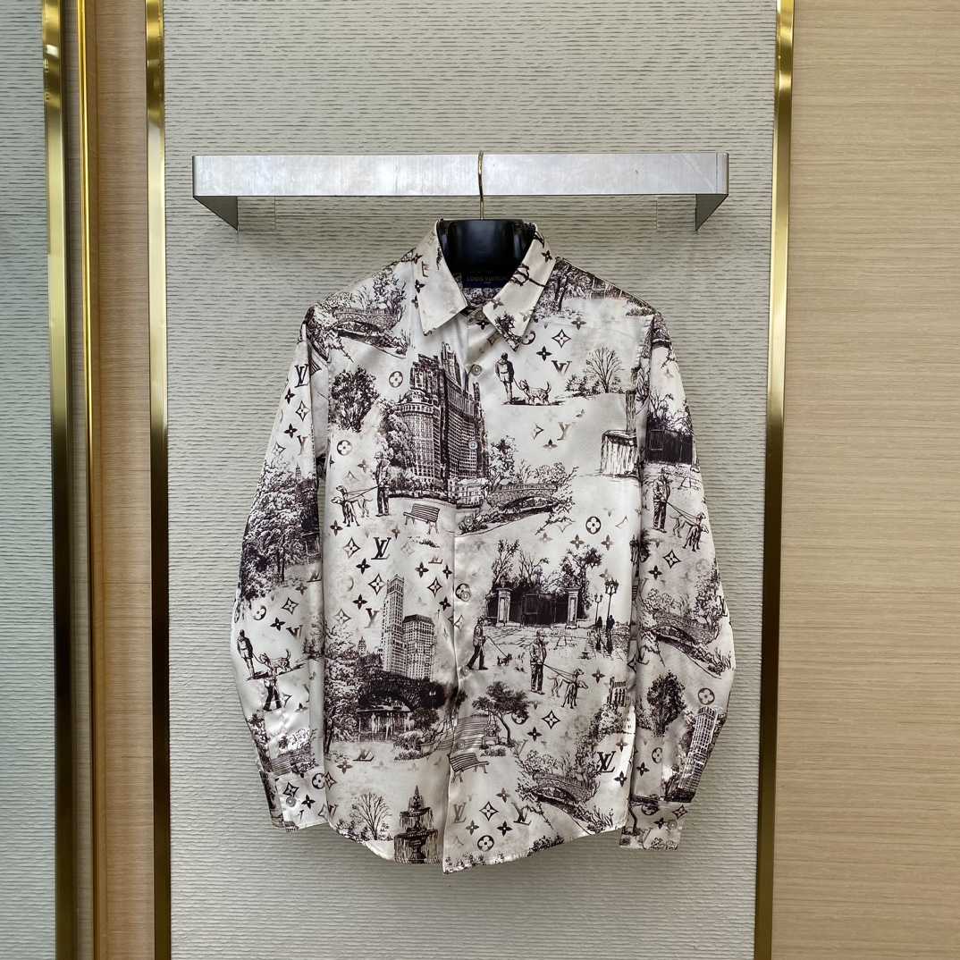 Louis Vuitton Long-Sleeved Silk Shirt    1AGJN4 - DopestKickz