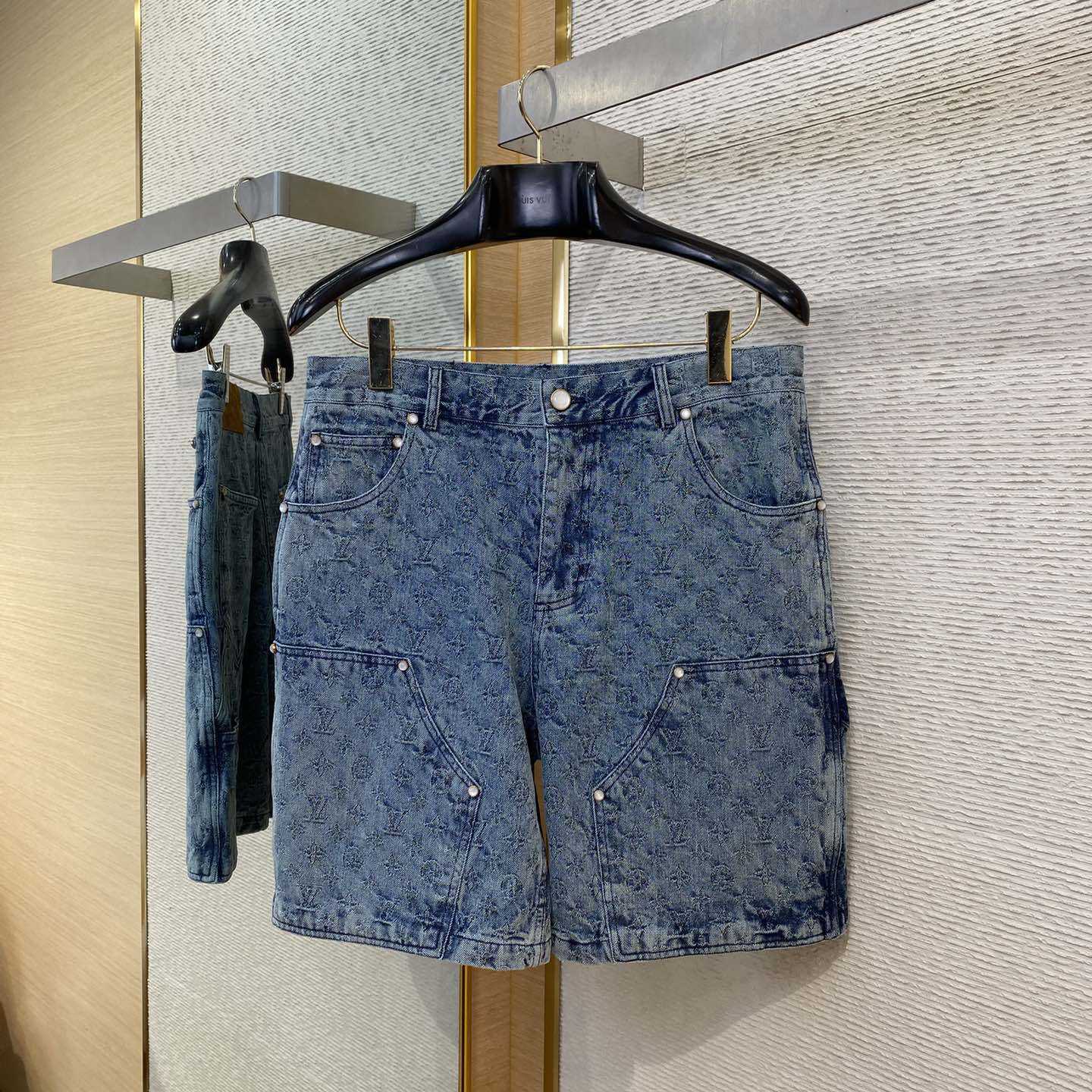 Louis Vuitton Damier Denim Shorts  - DopestKickz
