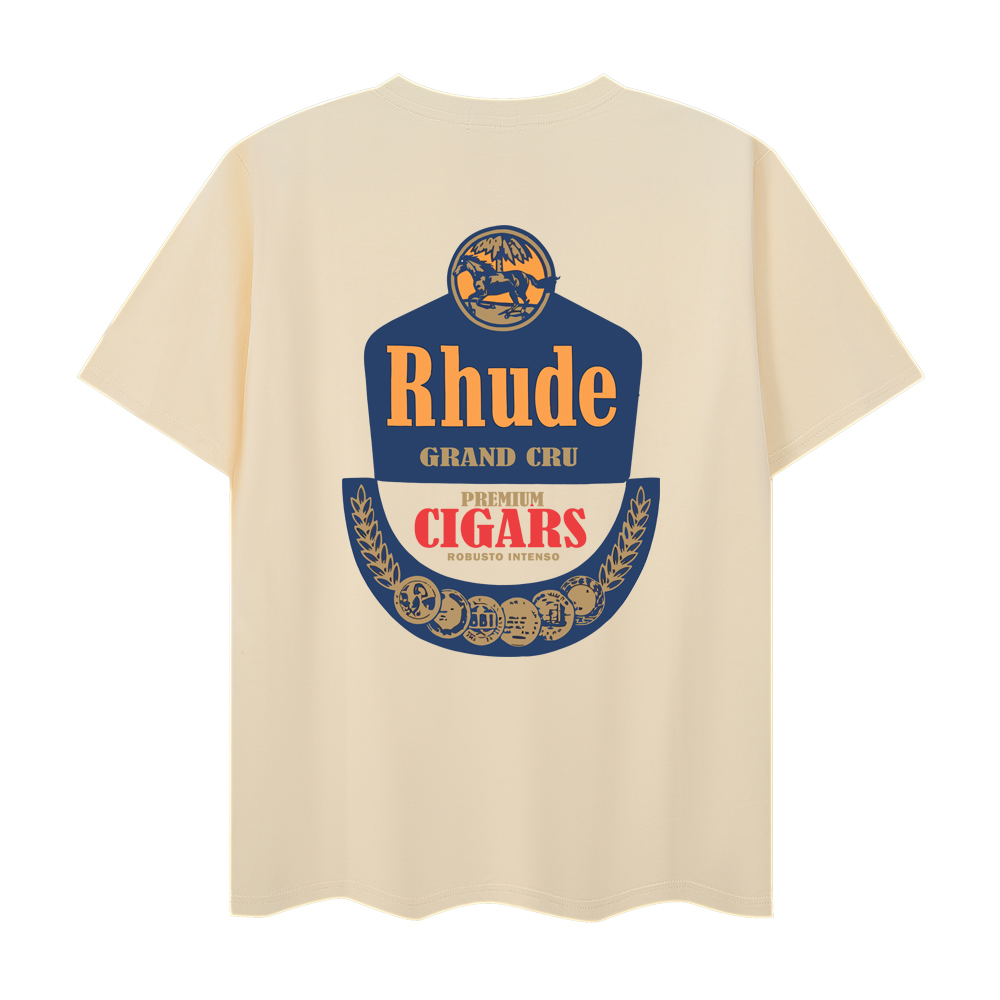 Rhude Grand Cru Tee 'Vintage White'  - DopestKickz