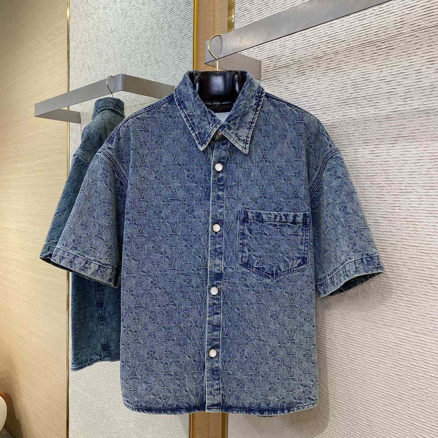 Louis Vuitton Monogram Denim Shirt - DopestKickz