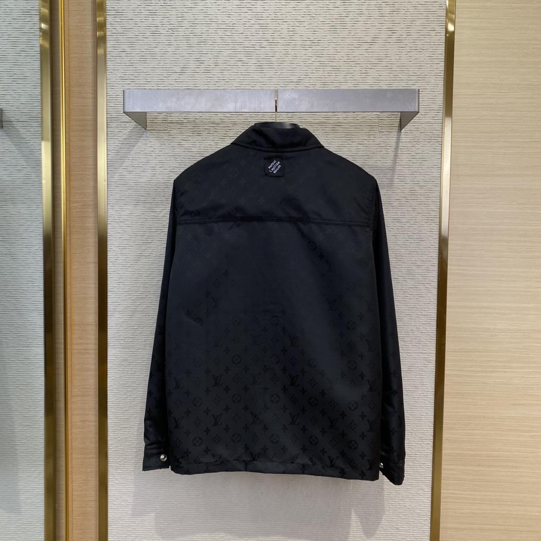 Louis Vuitton Monogram Moire Jacquard Silk Overshirt   1AGTGM - DopestKickz