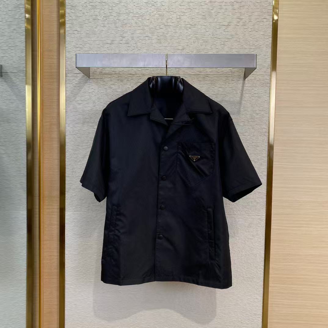 Prada Black Re-nylon Short-sleeved Shirt  - DopestKickz