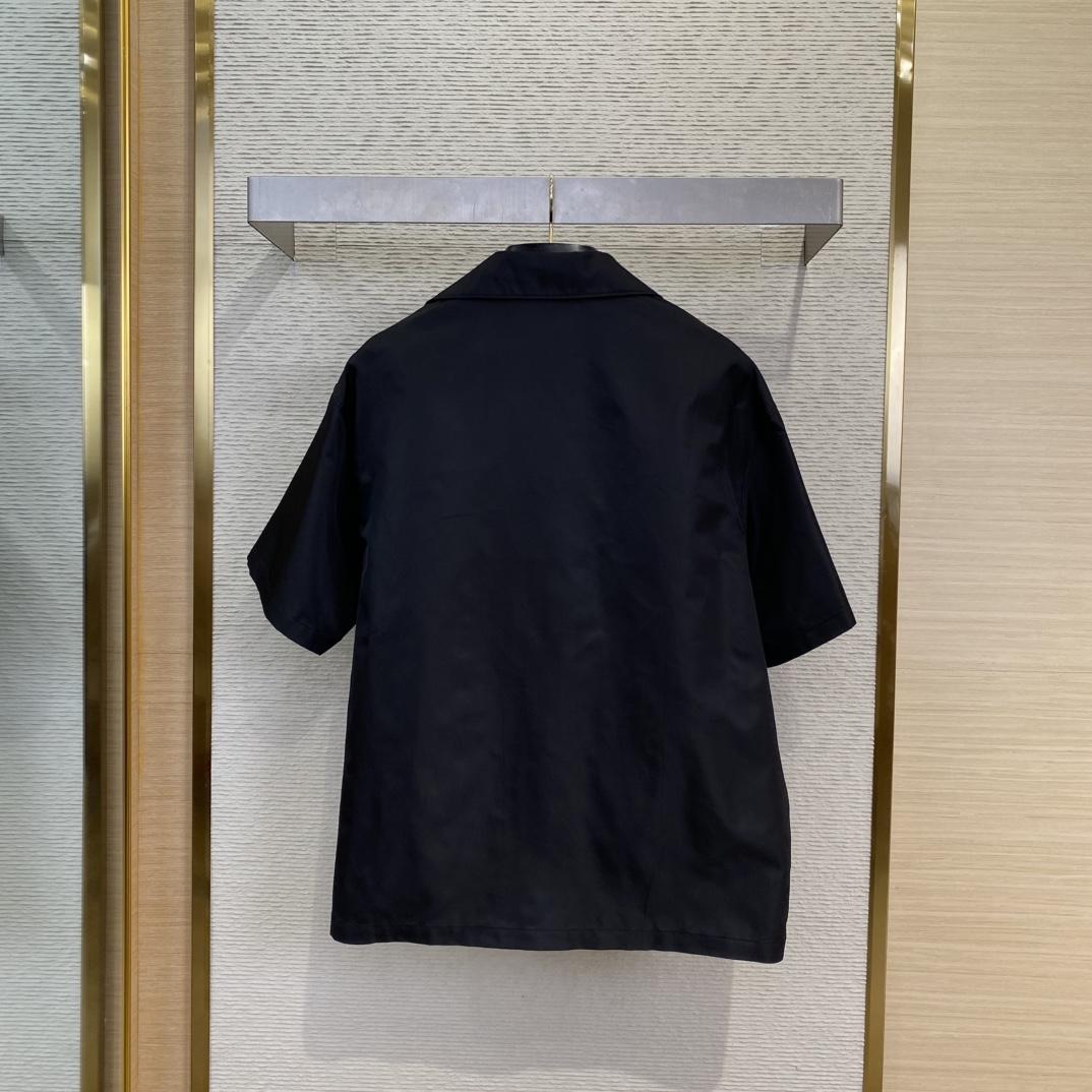 Prada Black Re-nylon Short-sleeved Shirt  - DopestKickz