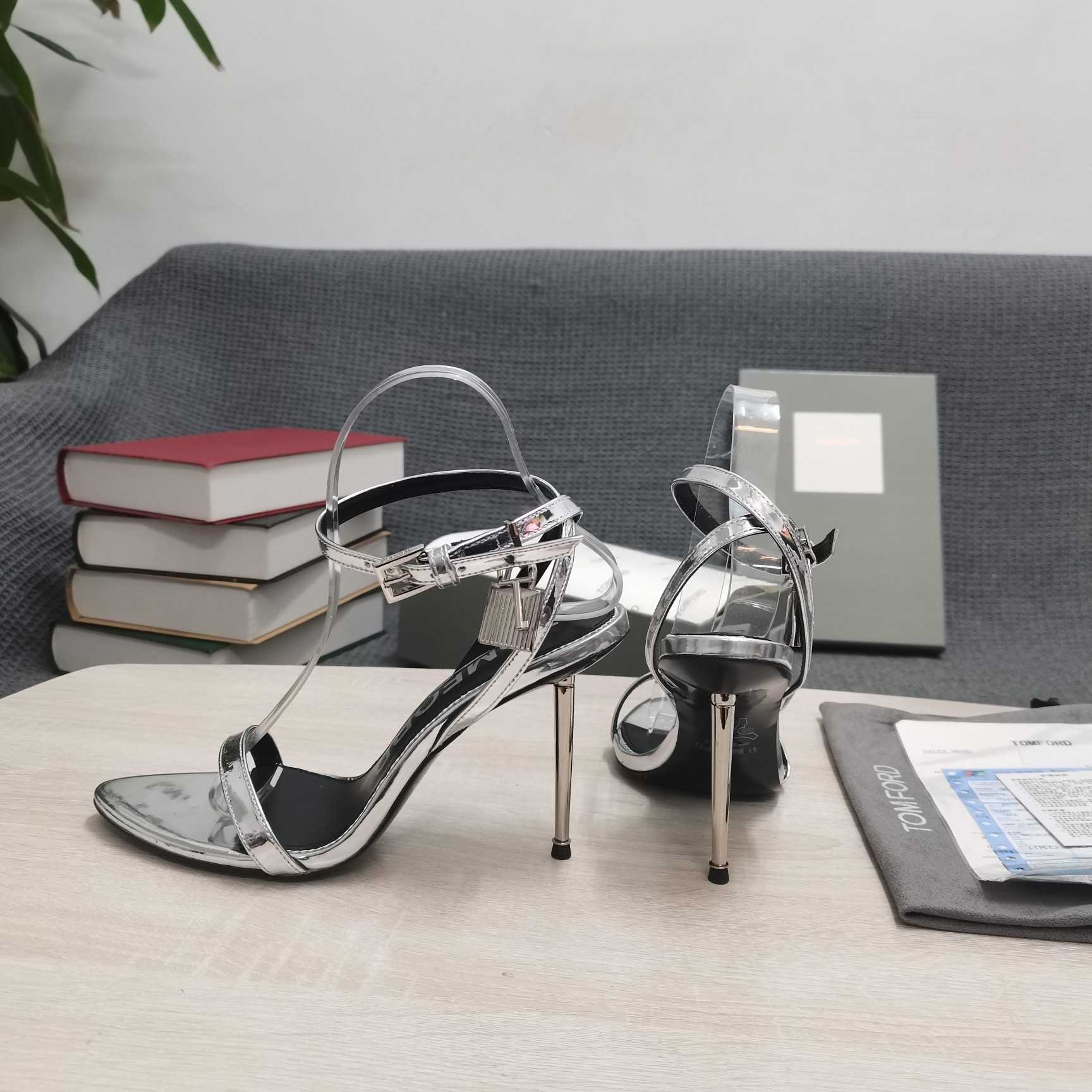 Tom Ford Silver Padlock Sandals - DopestKickz