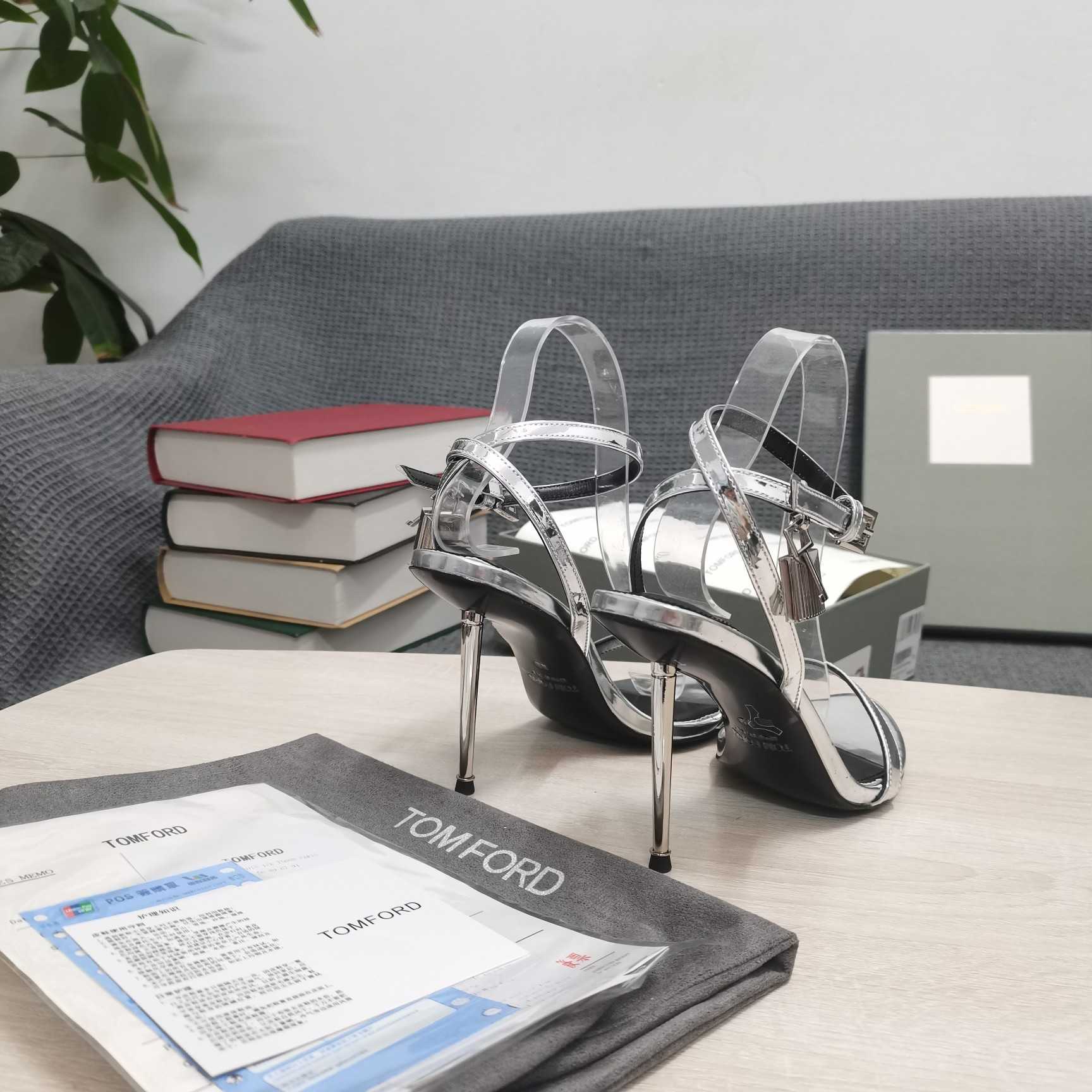 Tom Ford Silver Padlock Sandals - DopestKickz