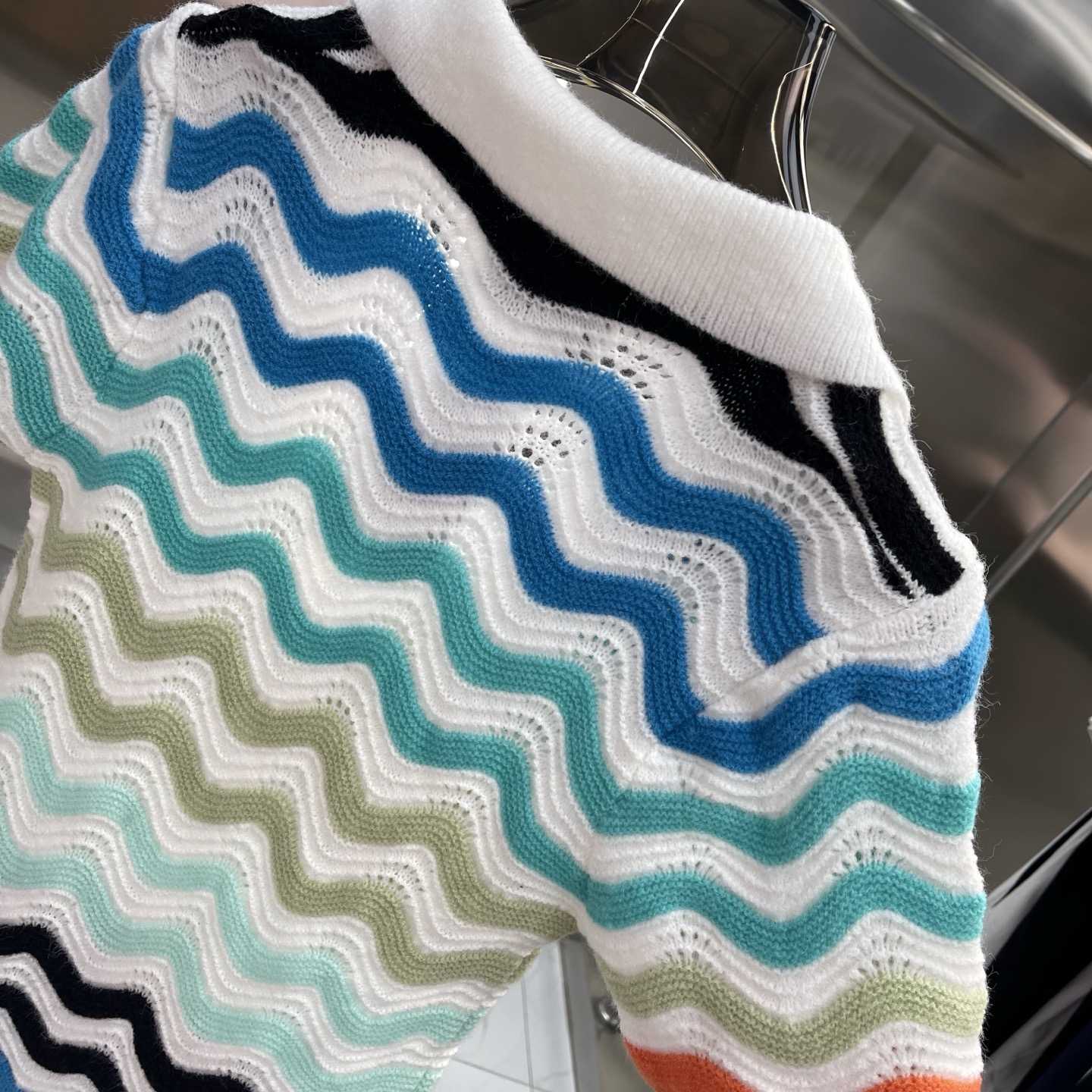 Casablanca Gradient Wave Crochet Mini Dress - DopestKickz