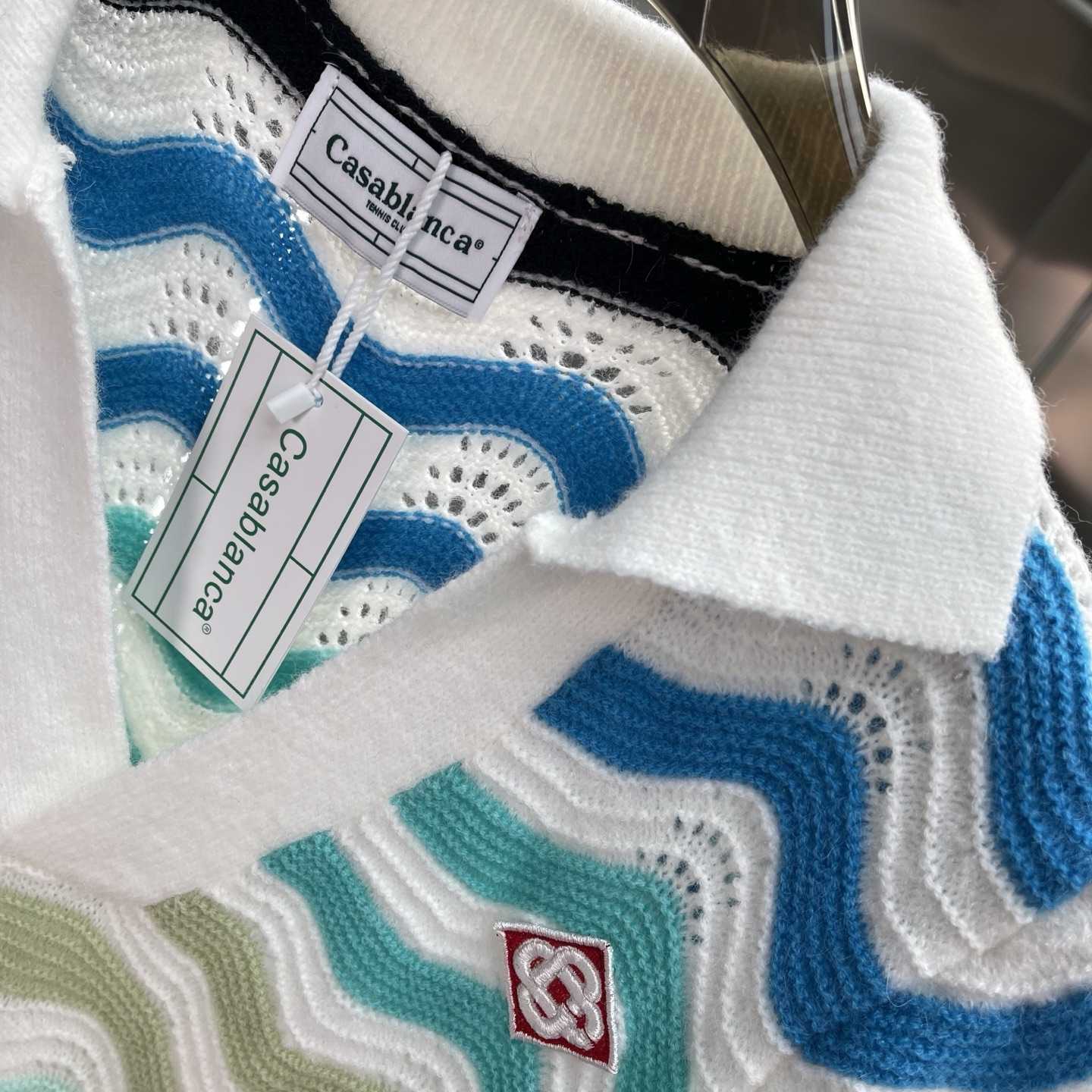 Casablanca Gradient Wave Crochet Mini Dress - DopestKickz