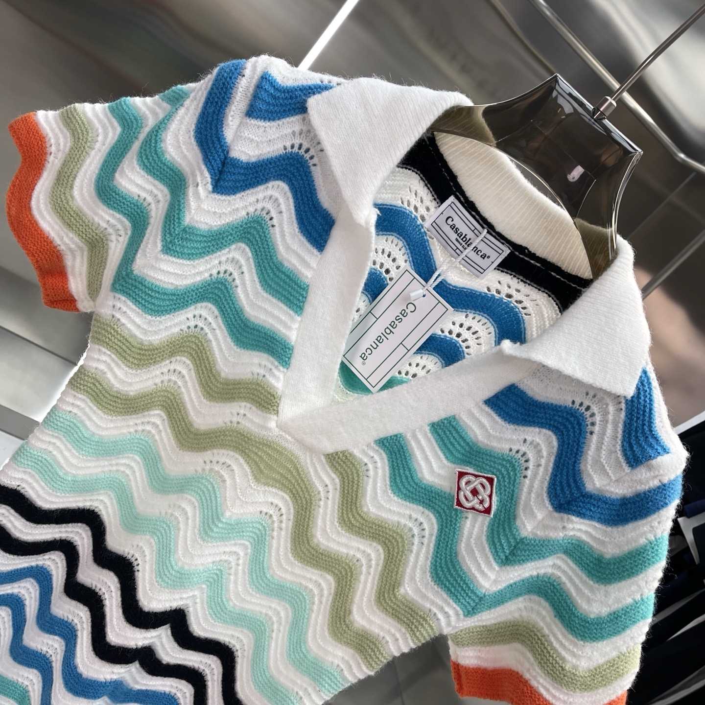 Casablanca Gradient Wave Crochet Mini Dress - DopestKickz