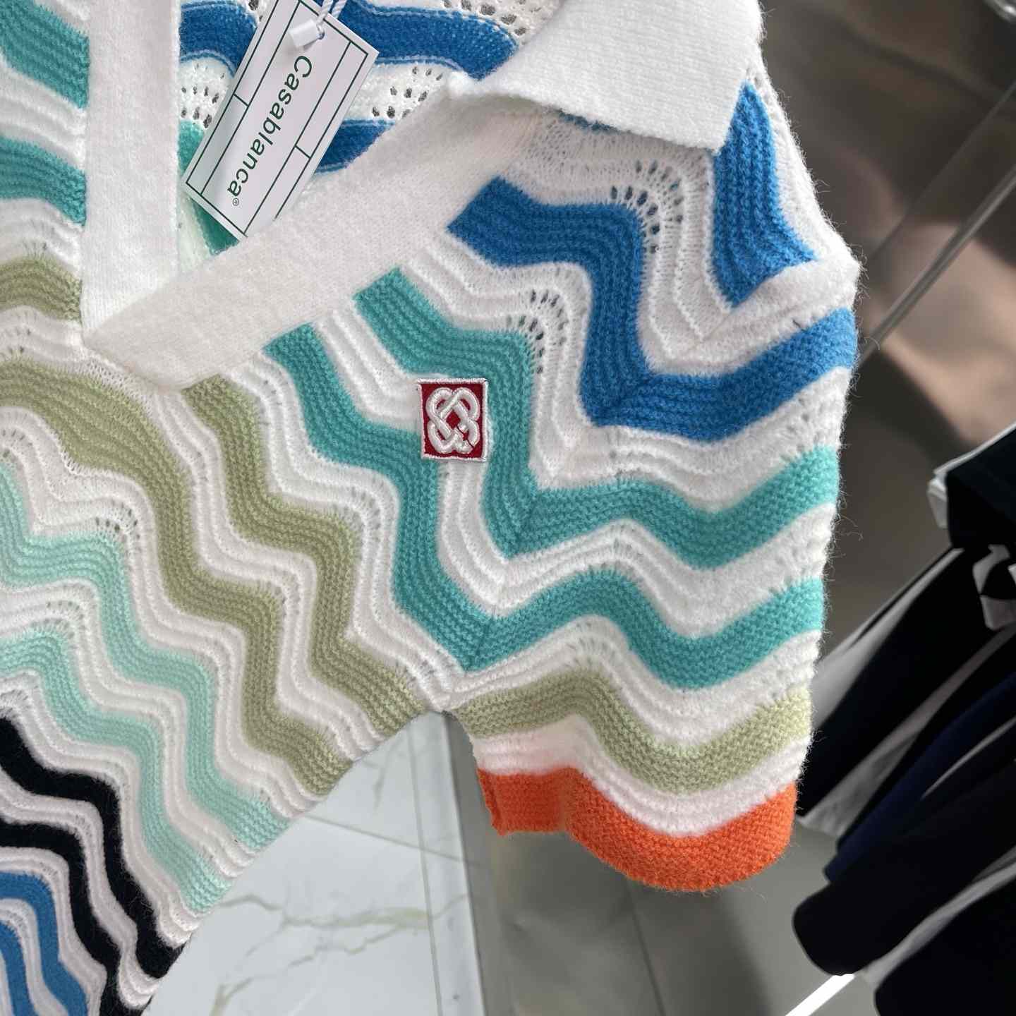 Casablanca Gradient Wave Crochet Mini Dress - DopestKickz