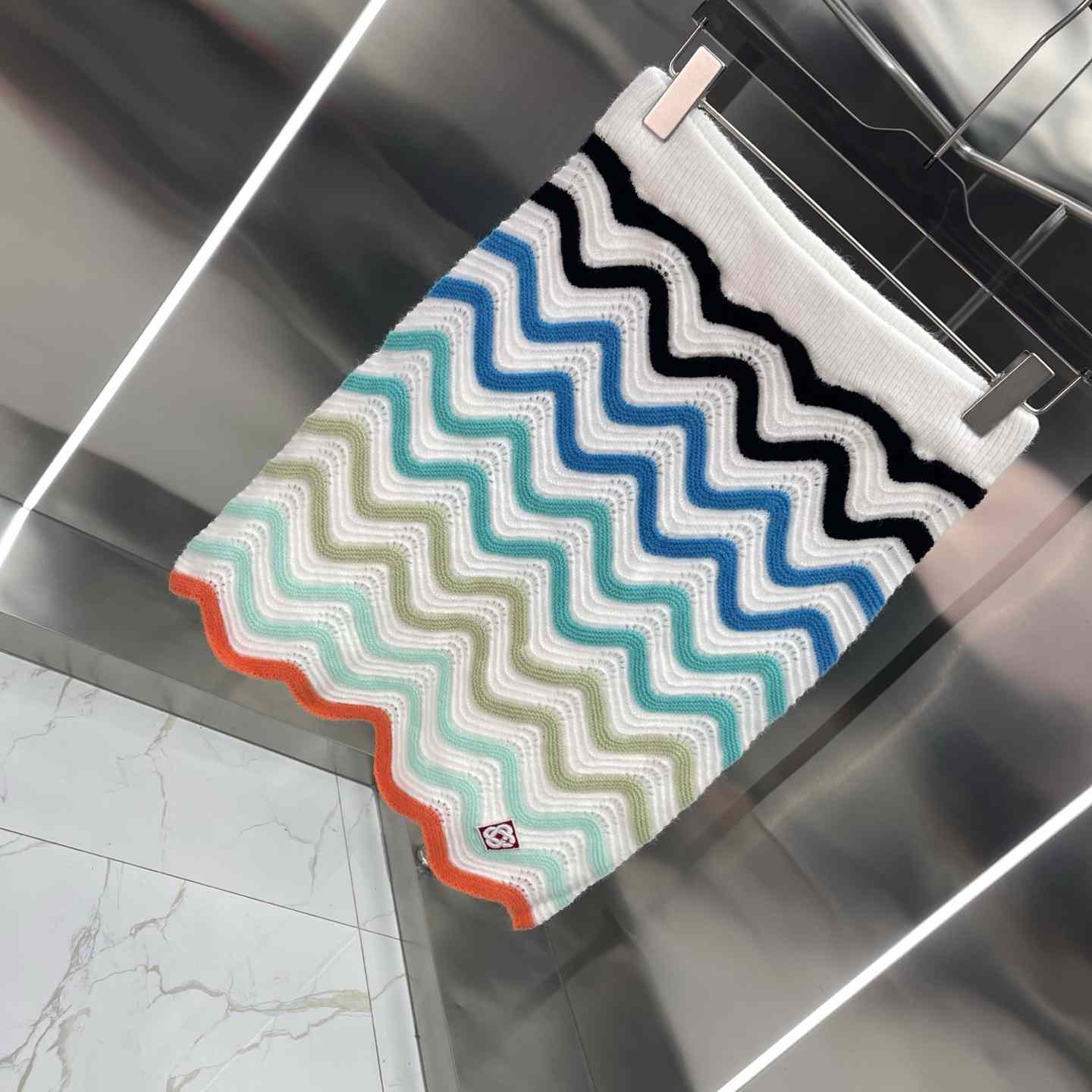 Casablanca Gradient Wave Crochet Top And Short Skirt - DopestKickz