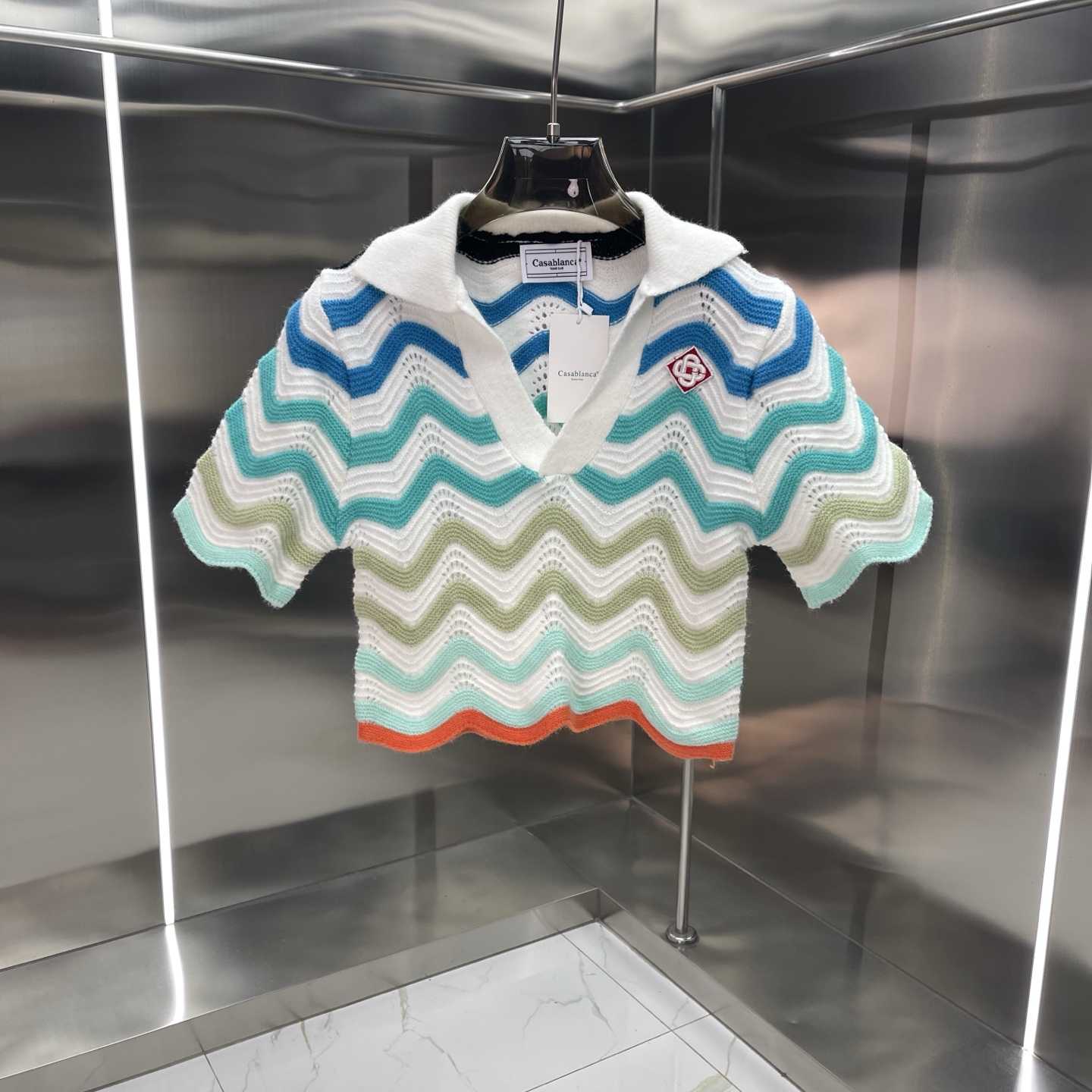 Casablanca Gradient Wave Crochet Top And Short Skirt - DopestKickz