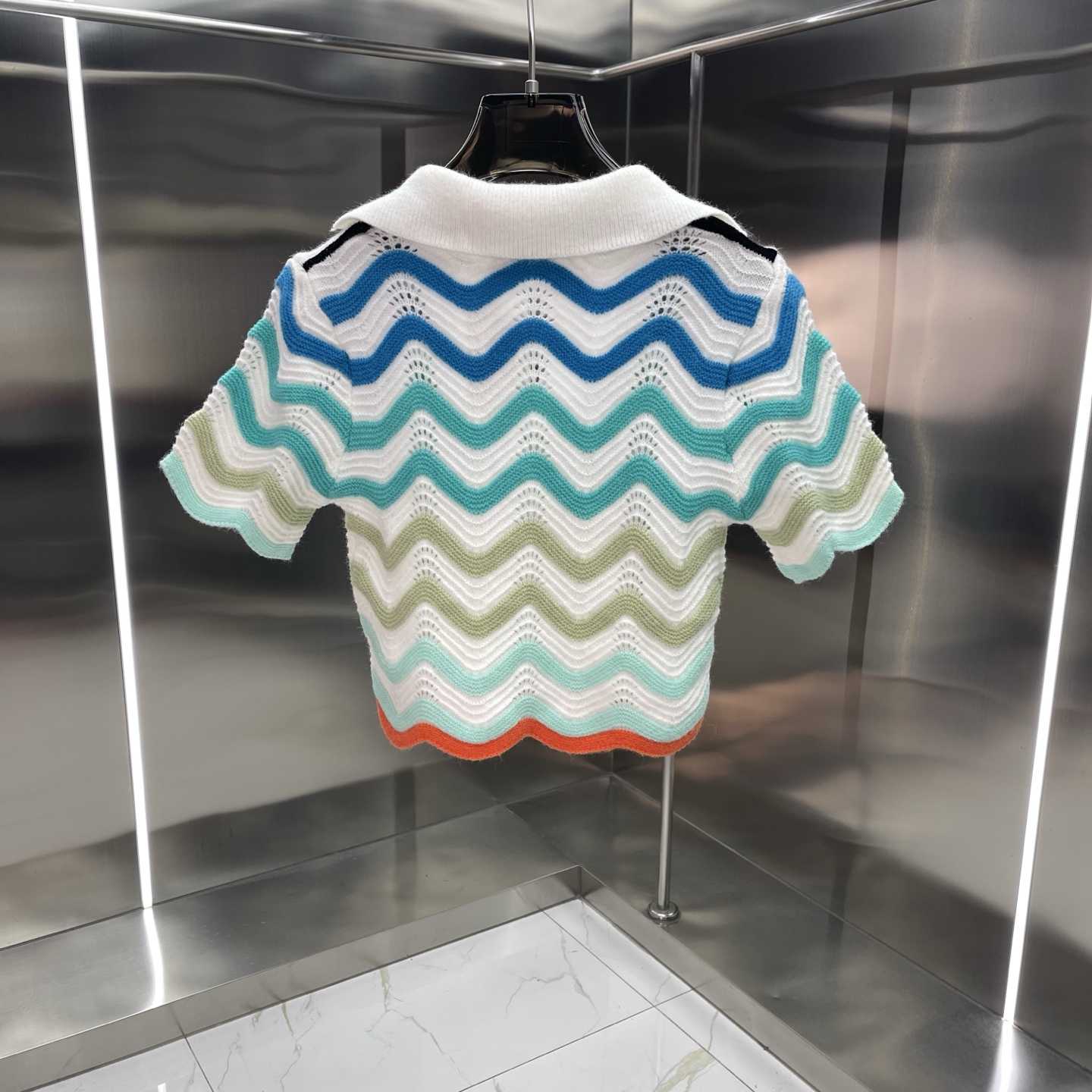 Casablanca Gradient Wave Crochet Top And Short Skirt - DopestKickz