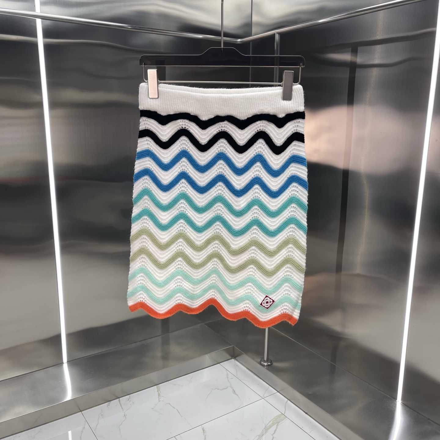 Casablanca Gradient Wave Crochet Top And Short Skirt - DopestKickz