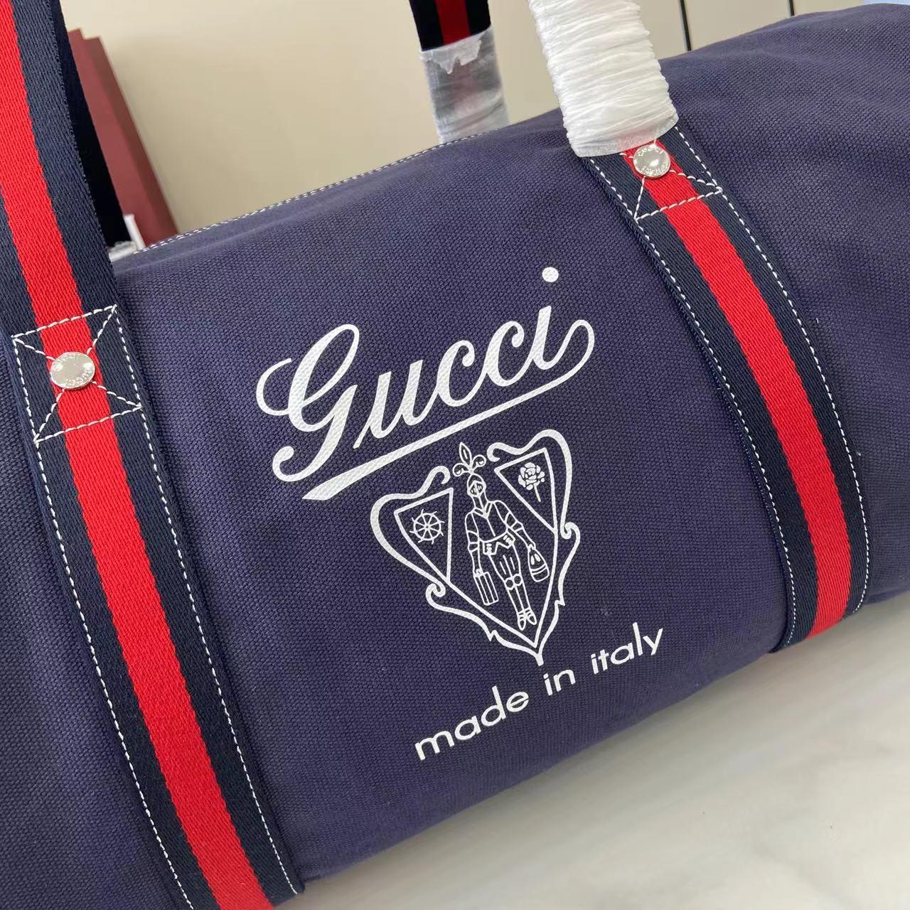Gucci Large Printed Canvas Duffle Bag - DopestKickz